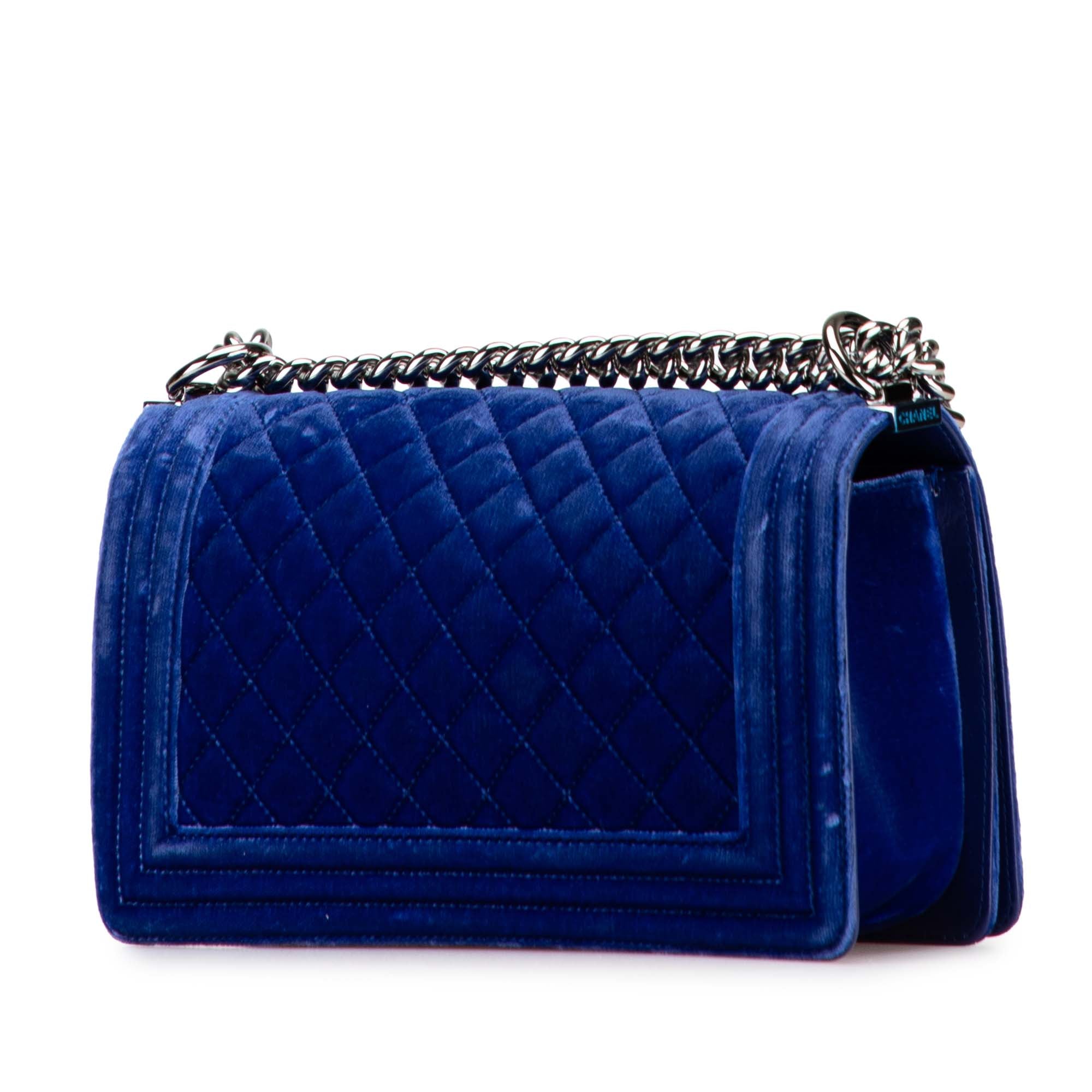 Chanel Old Medium Quilted Velvet Boy Flap - image 2