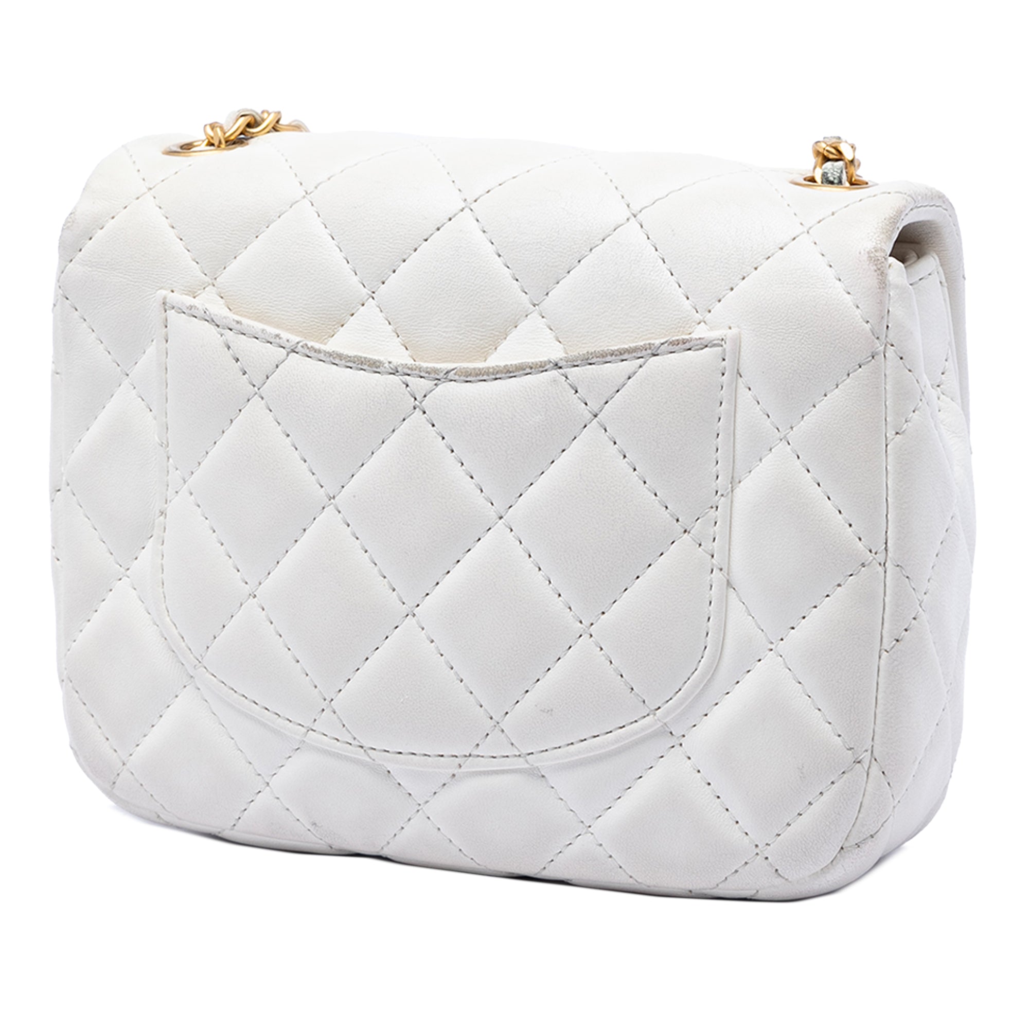 Chanel Mini Square Classic Lambskin Enamel Coco Hearts Single Flap - image 2