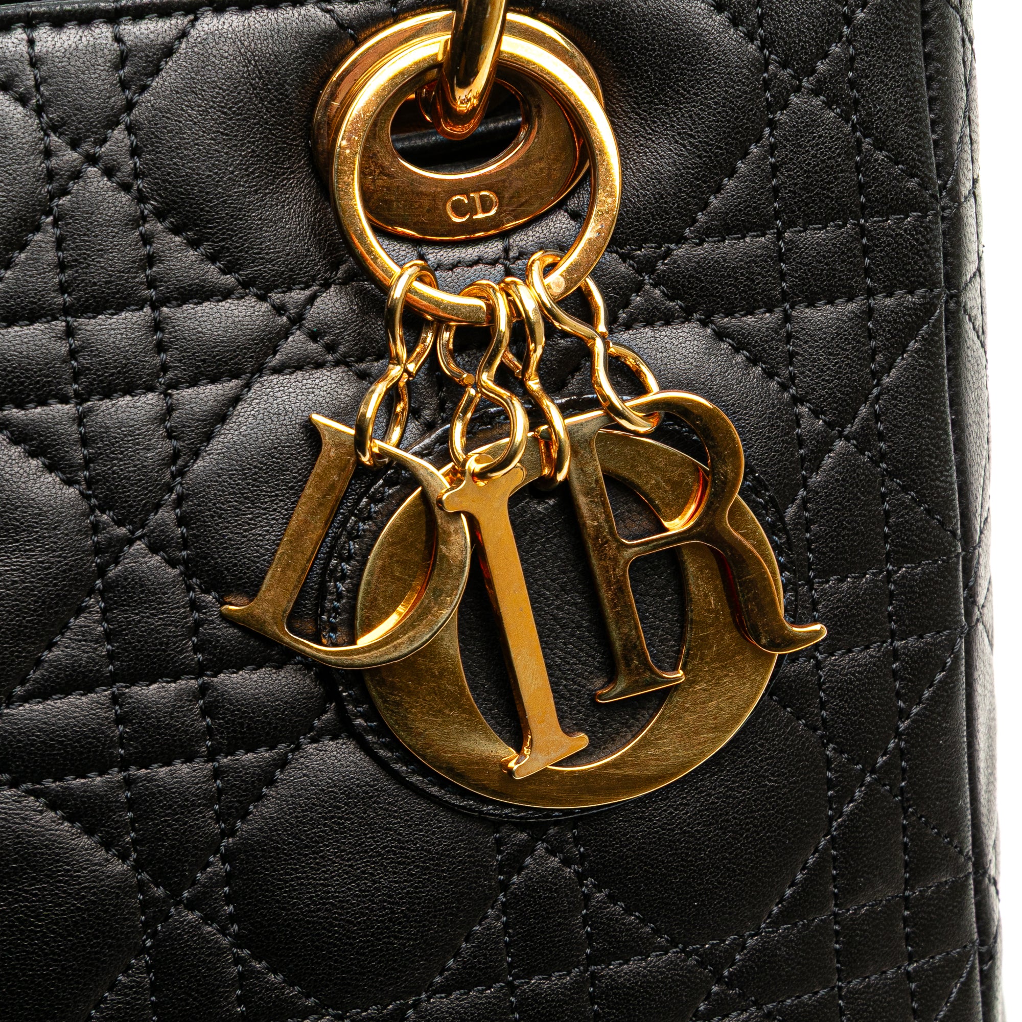 Dior Medium Lambskin Cannage Lady Dior - image 8