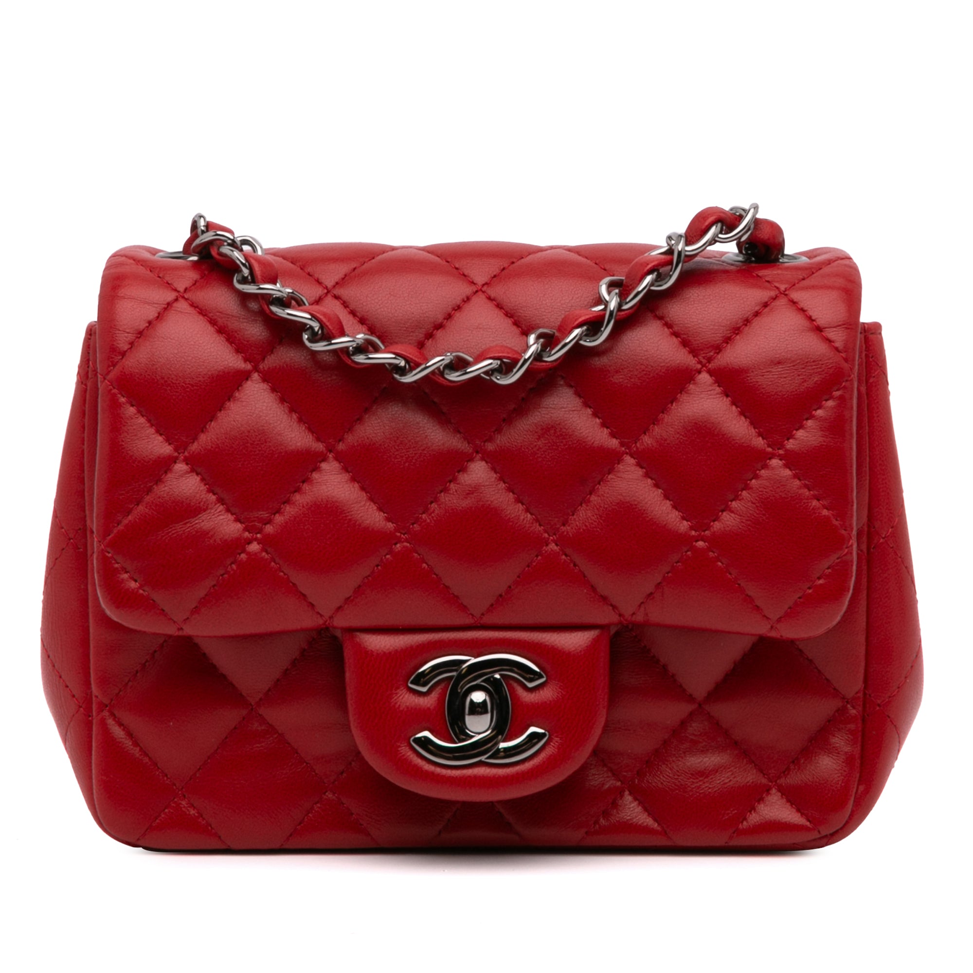 Chanel Mini Square Classic Lambskin Single Flap - image 1