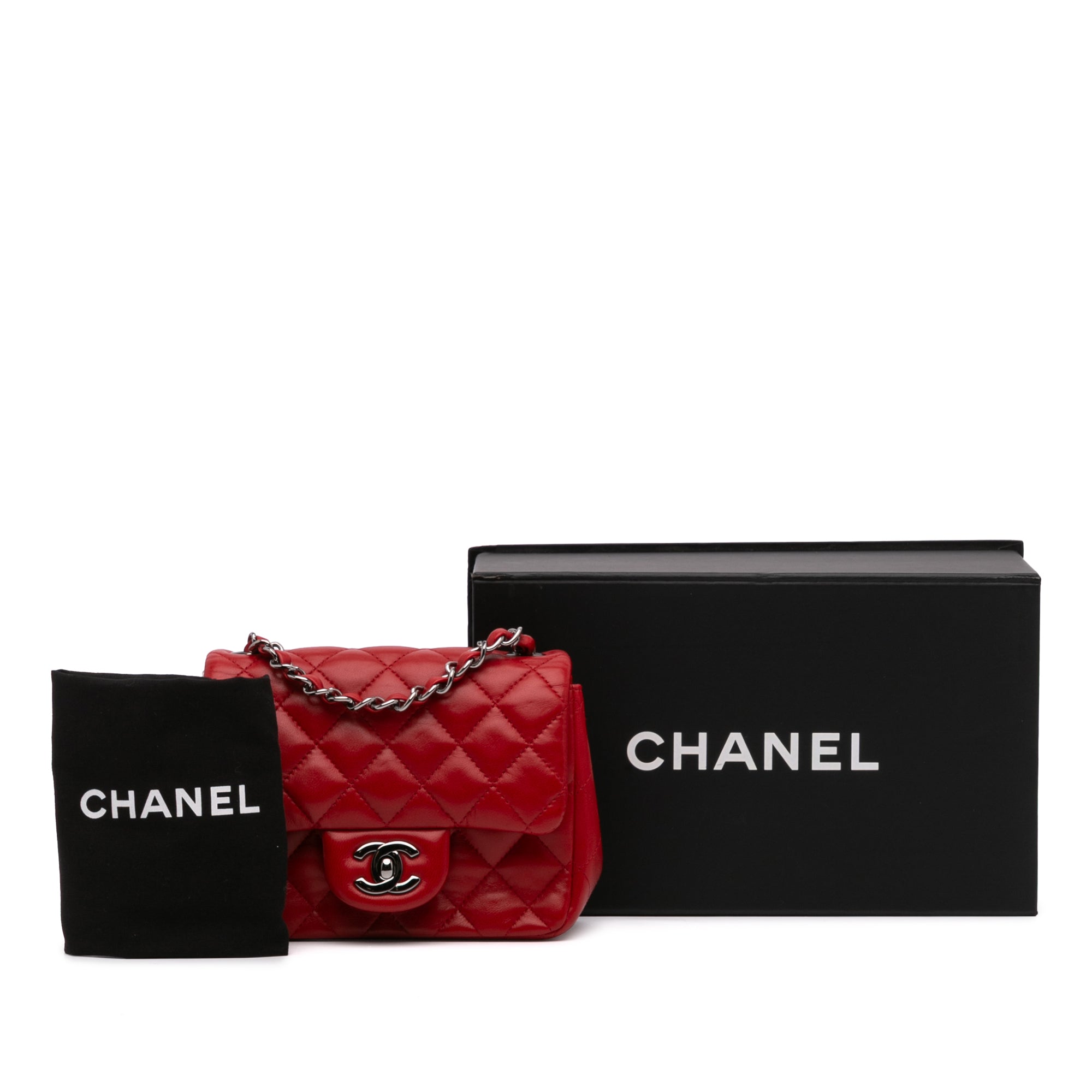 Chanel Mini Square Classic Lambskin Single Flap - image 10