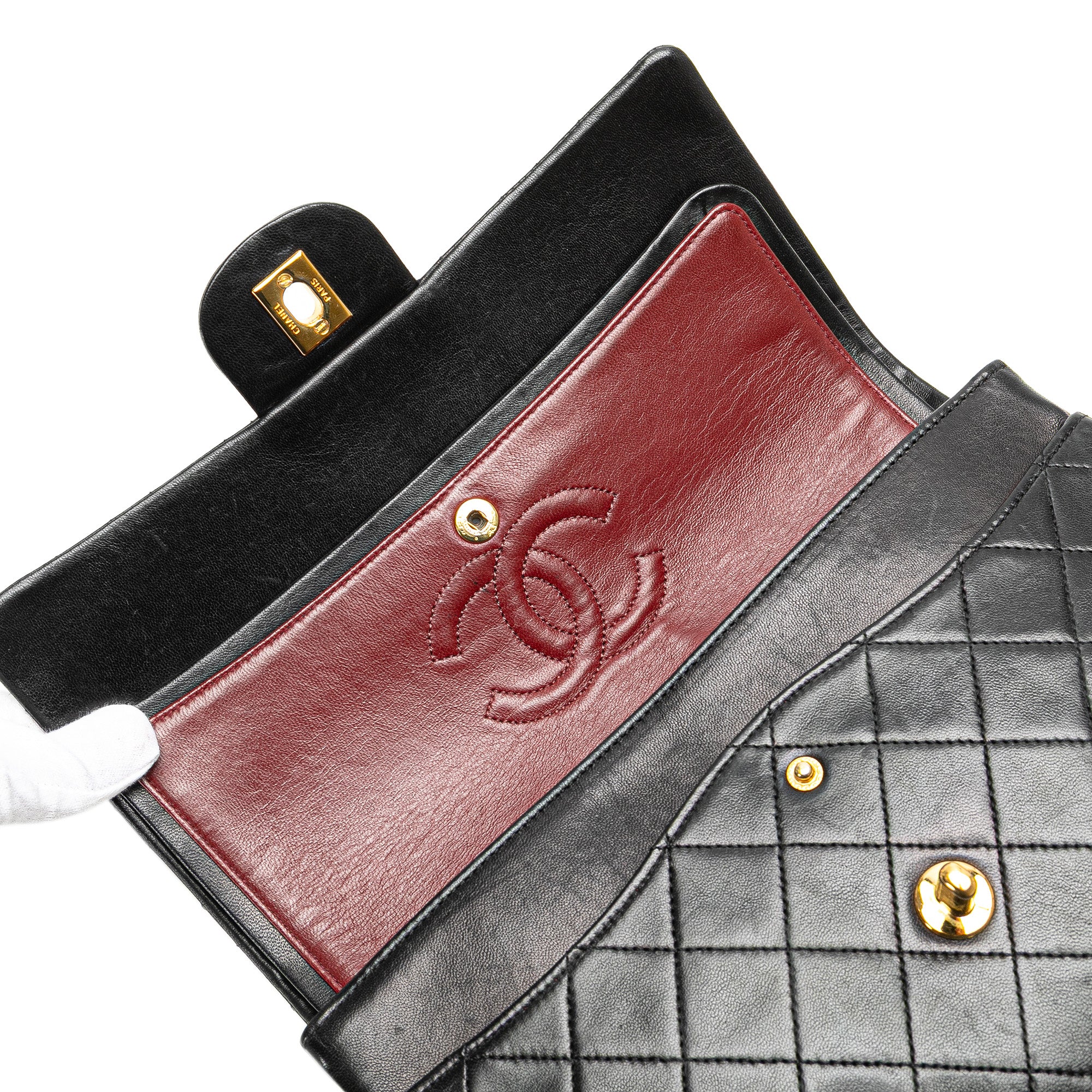 Chanel Medium Tall Classic Lambskin Double Flap - image 9