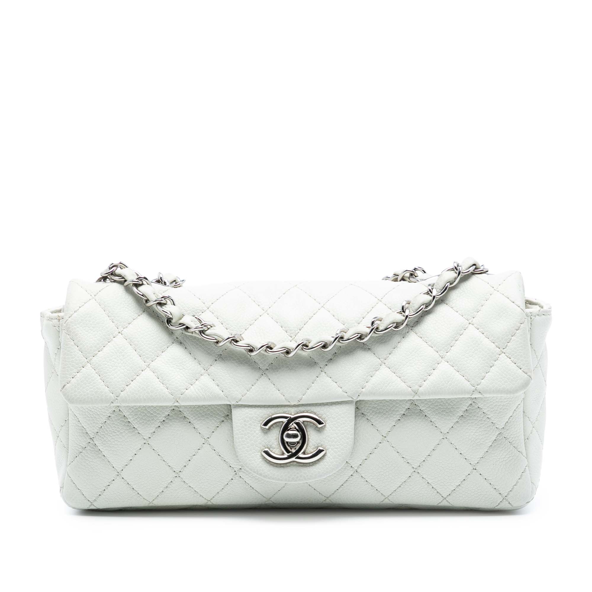 Chanel CC Quilted Caviar East West Single Flap - image 1