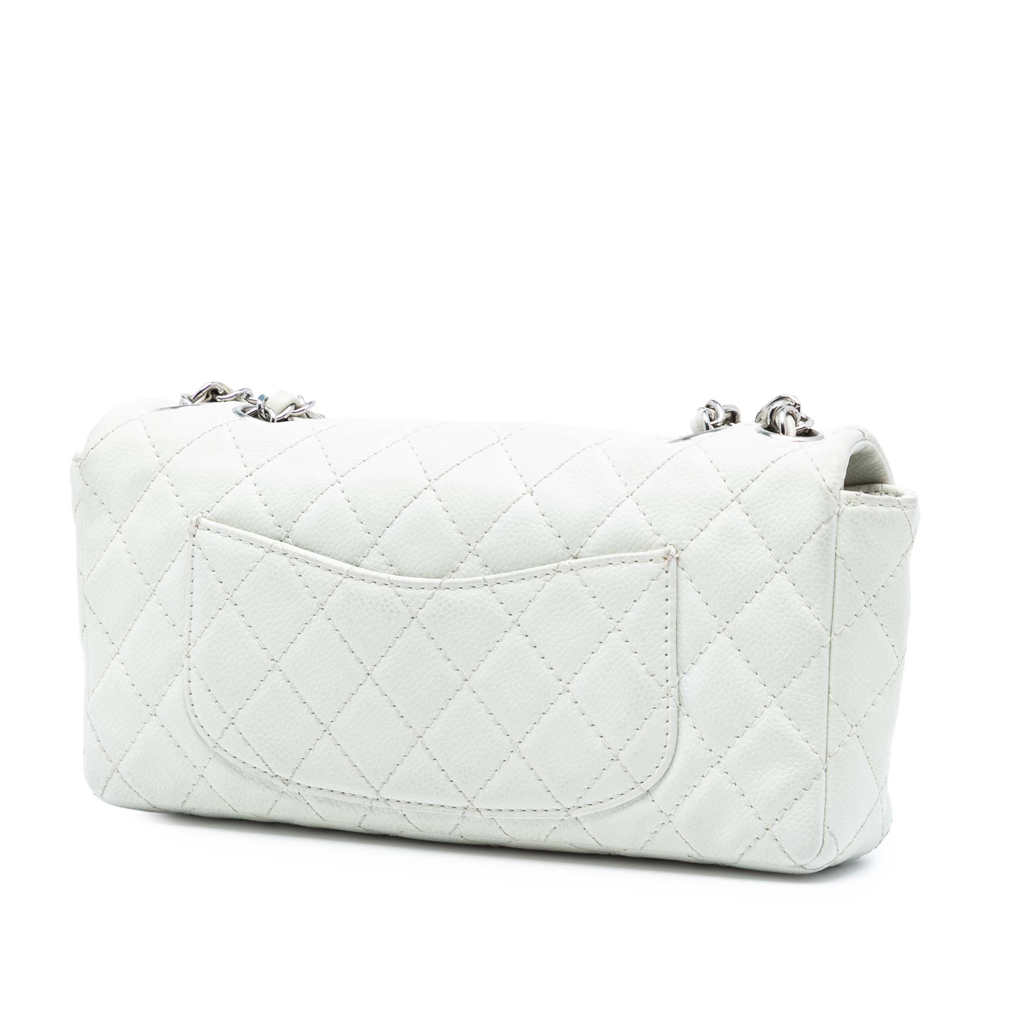 Chanel CC Quilted Caviar East West Single Flap - image 2