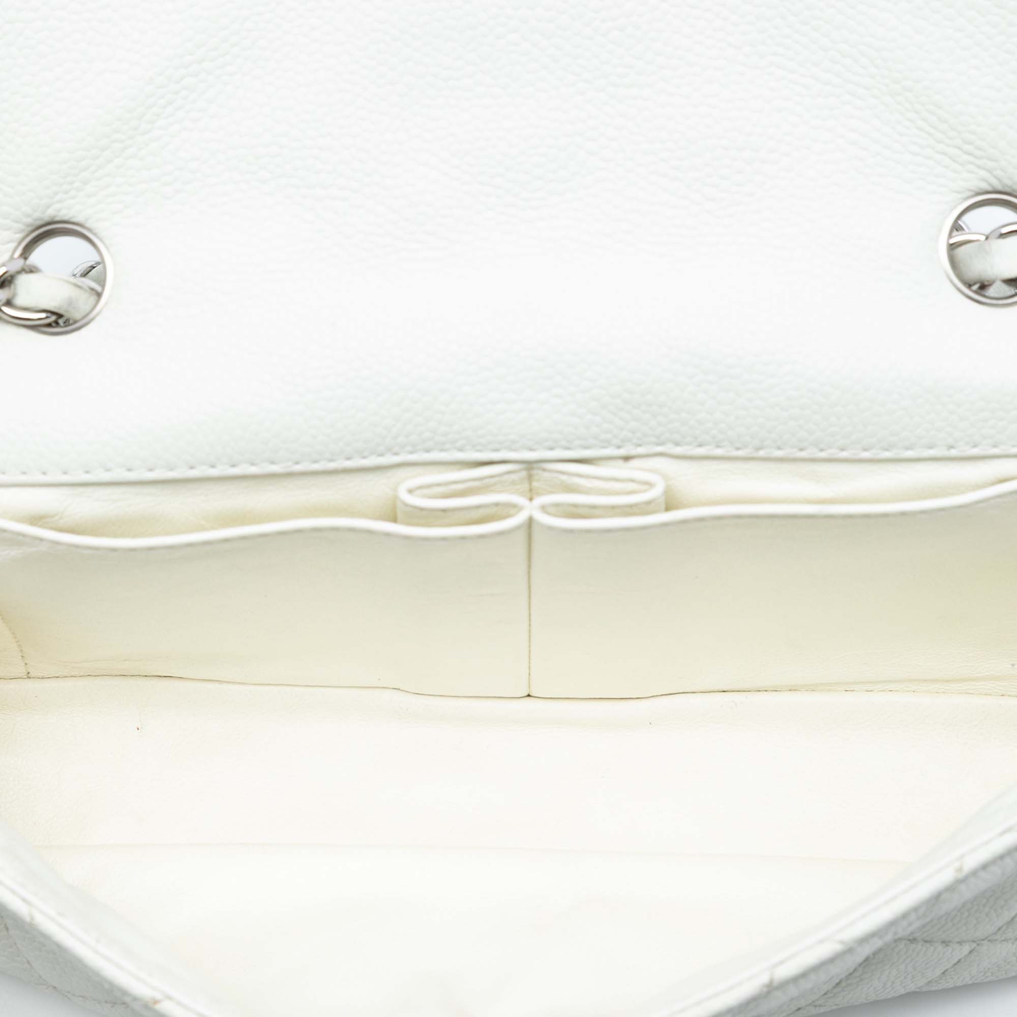 Chanel CC Quilted Caviar East West Single Flap - image 4