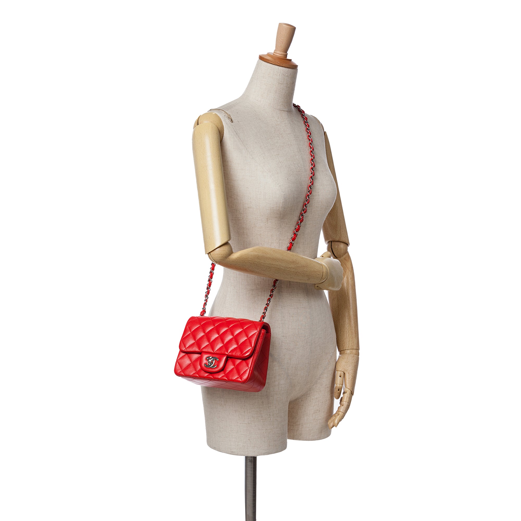 Chanel Mini Square Classic Lambskin Single Flap - image 10
