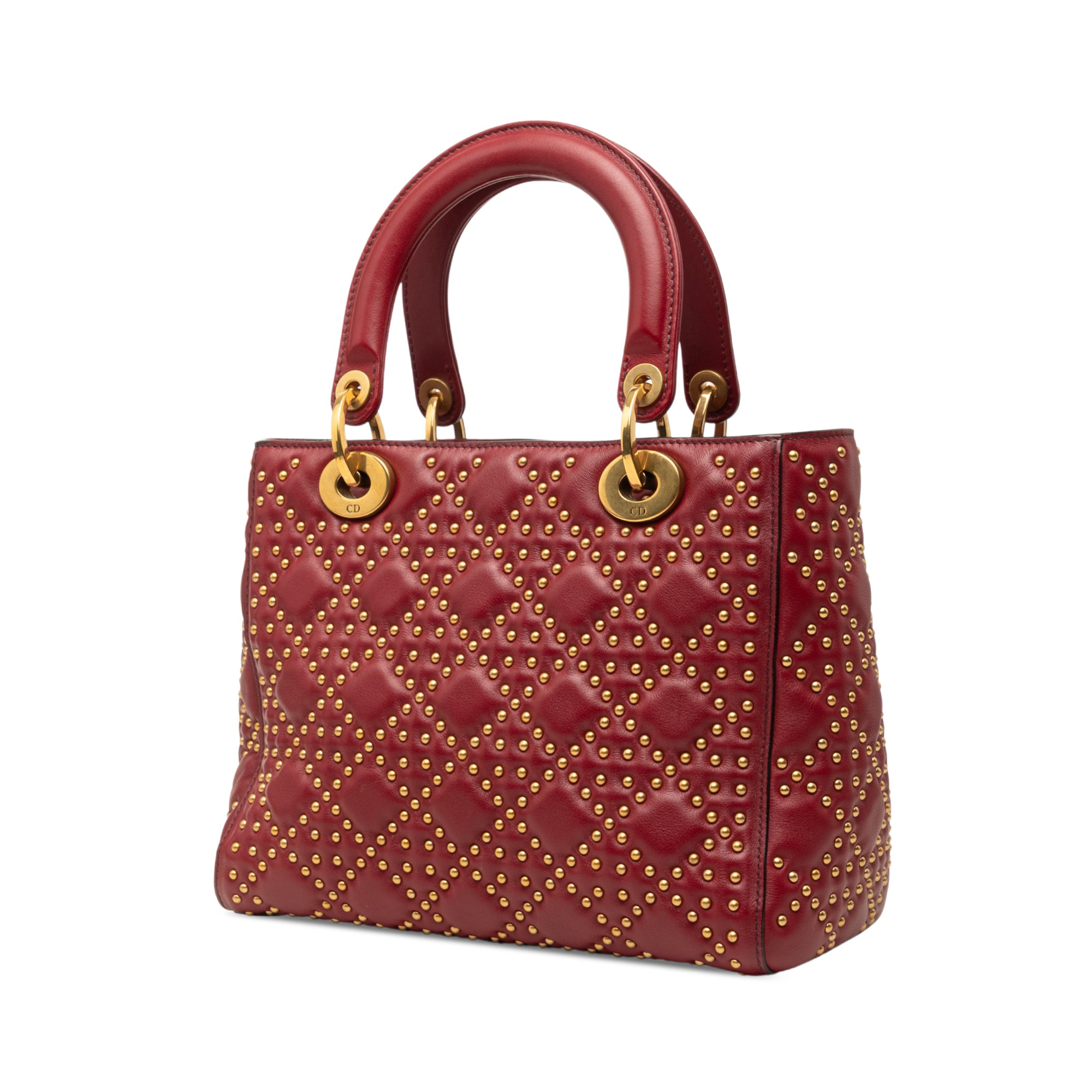 Dior Medium Lambskin Cannage Studded Supple Lady Dior - image 2