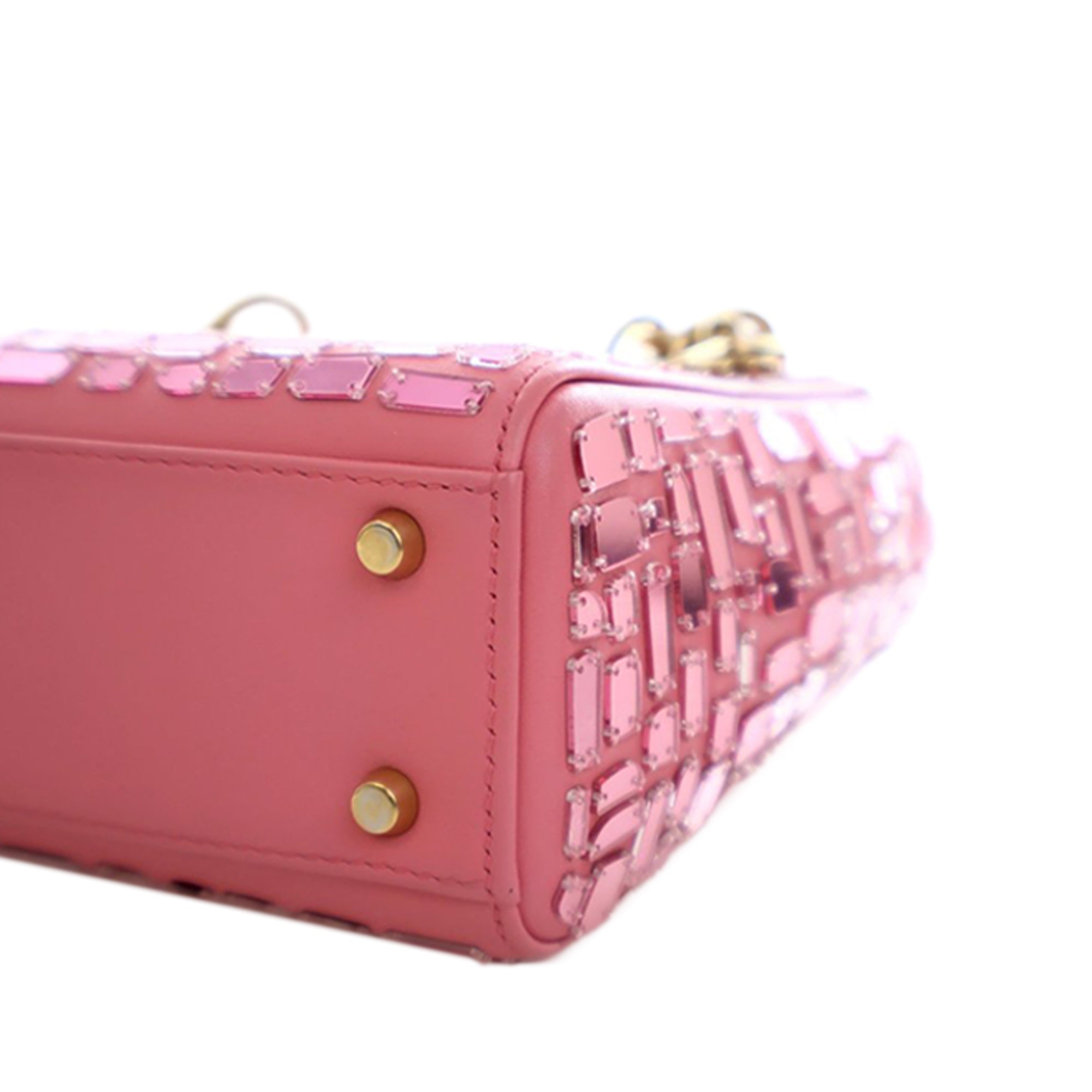Dior Mini Smooth Calfskin Embroidered Mosaic of Mirrors Lady Dior - image 11