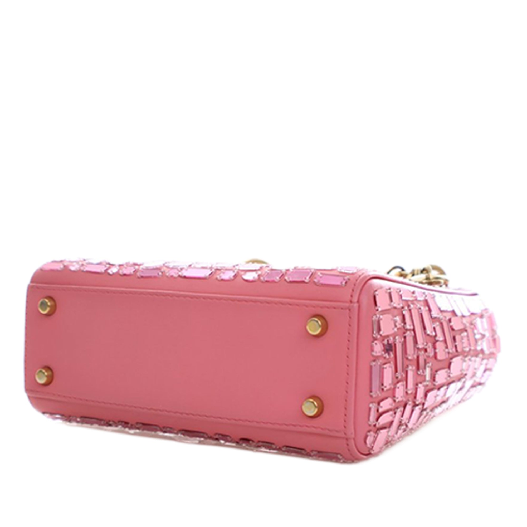 Dior Mini Smooth Calfskin Embroidered Mosaic of Mirrors Lady Dior - image 6