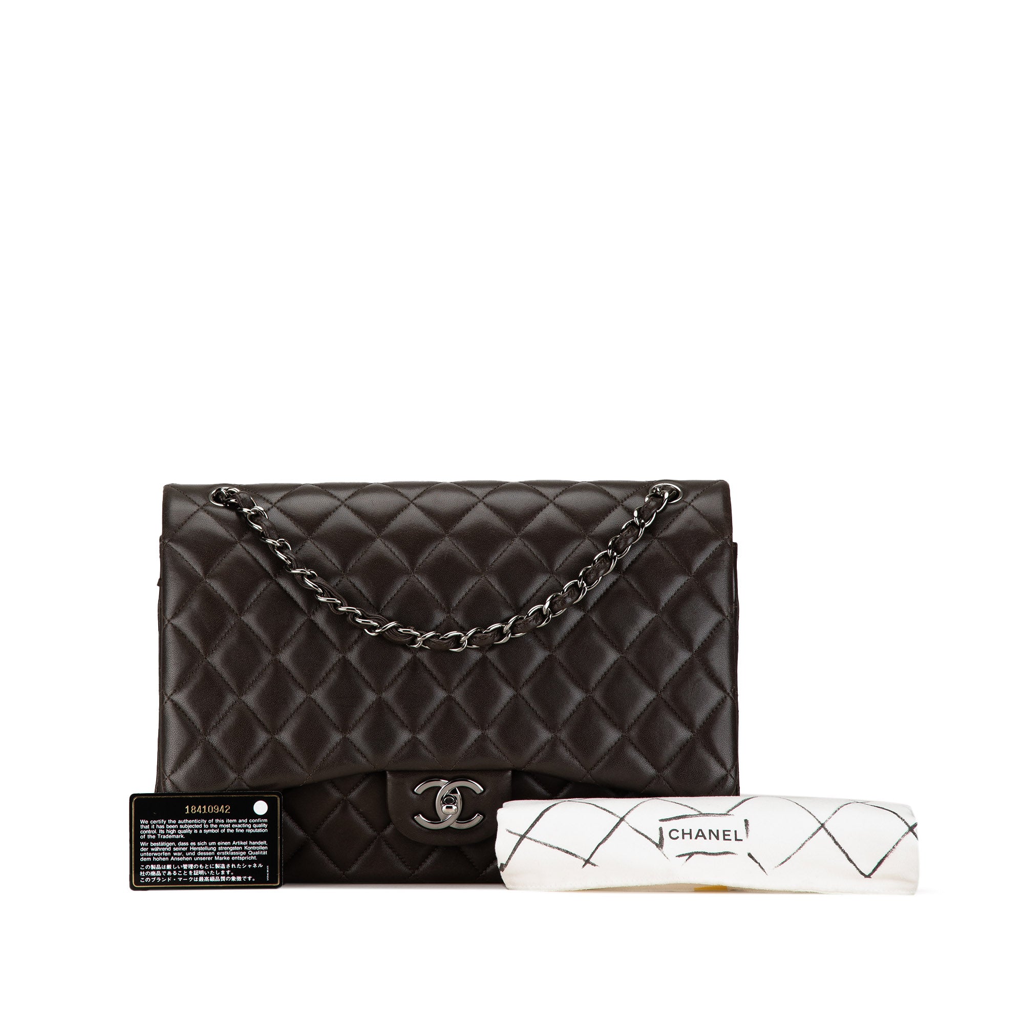Chanel Maxi Classic Lambskin Double Flap - image 12
