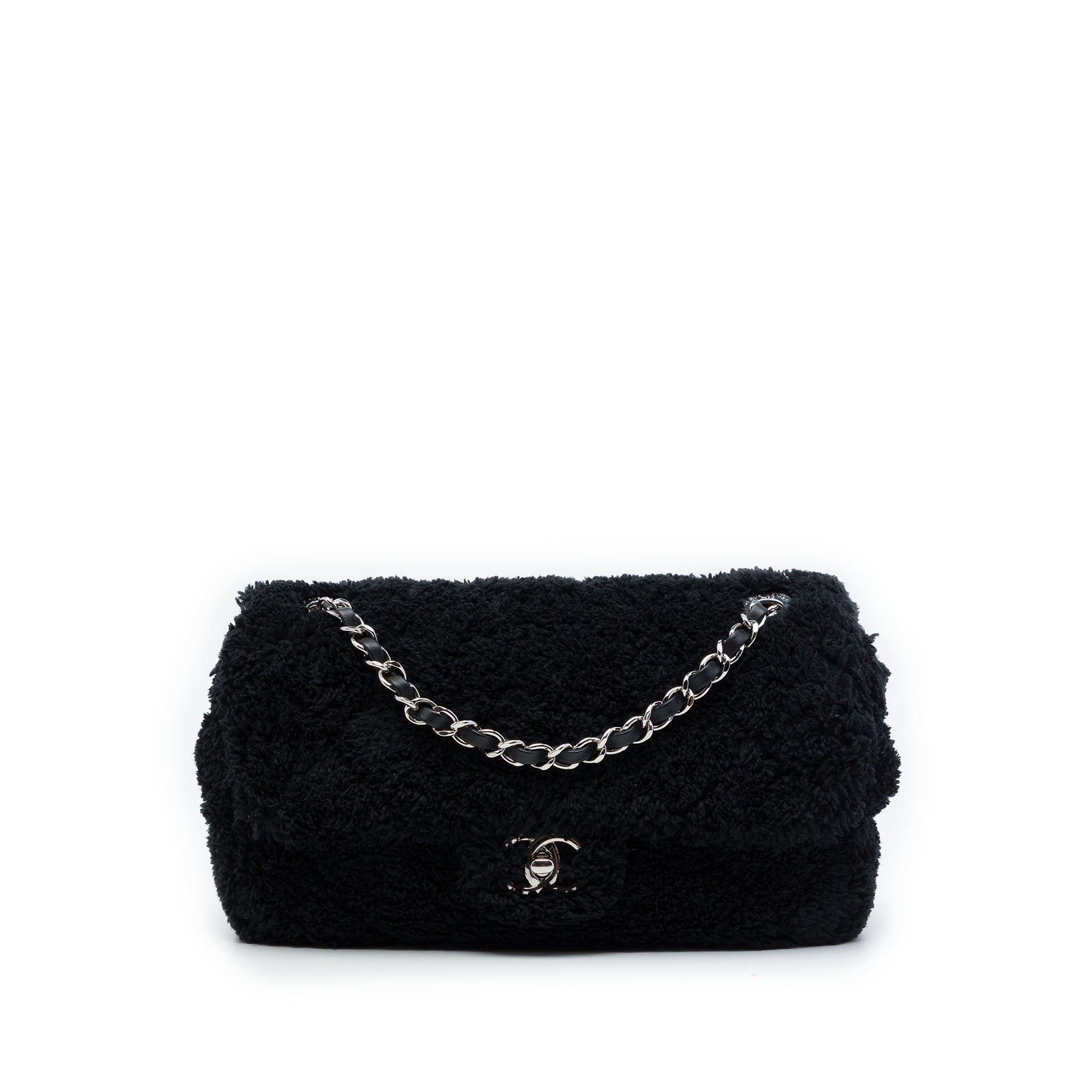 Chanel Medium Quilted Terry Cloth Coco Beach Flap - image 1