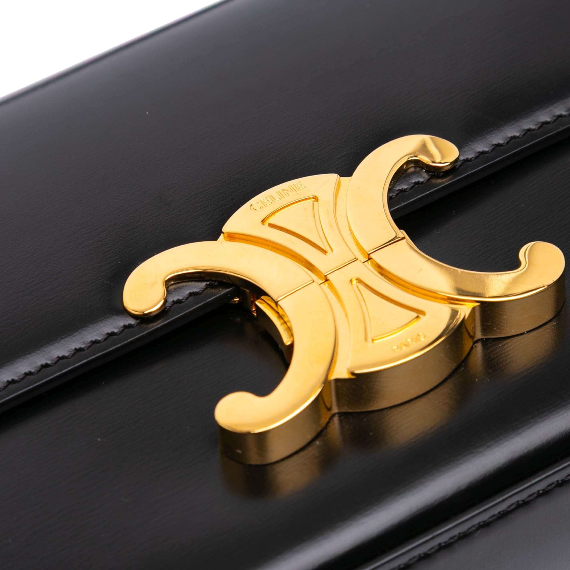 Celine Shiny Calfskin Claude Shoulder Bag