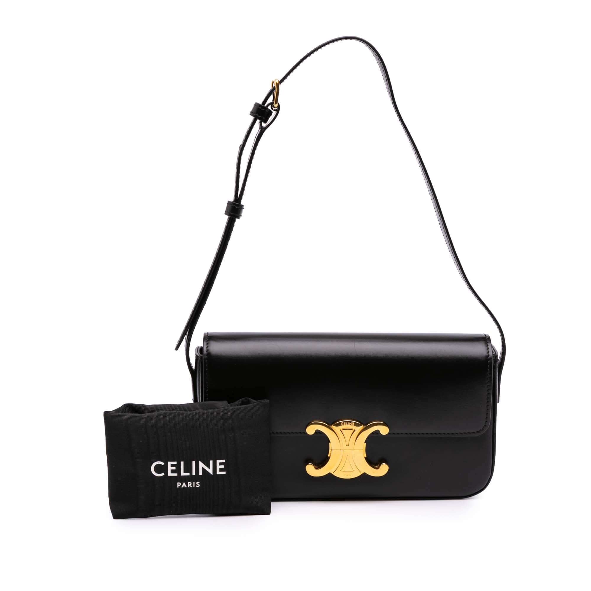 Celine Shiny Calfskin Claude Shoulder Bag