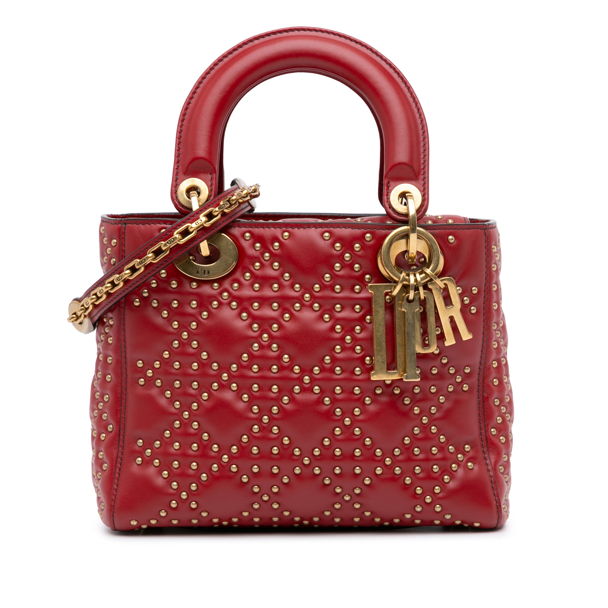 Dior Small Lambskin Cannage Studded Supple Lady Dior - image 1