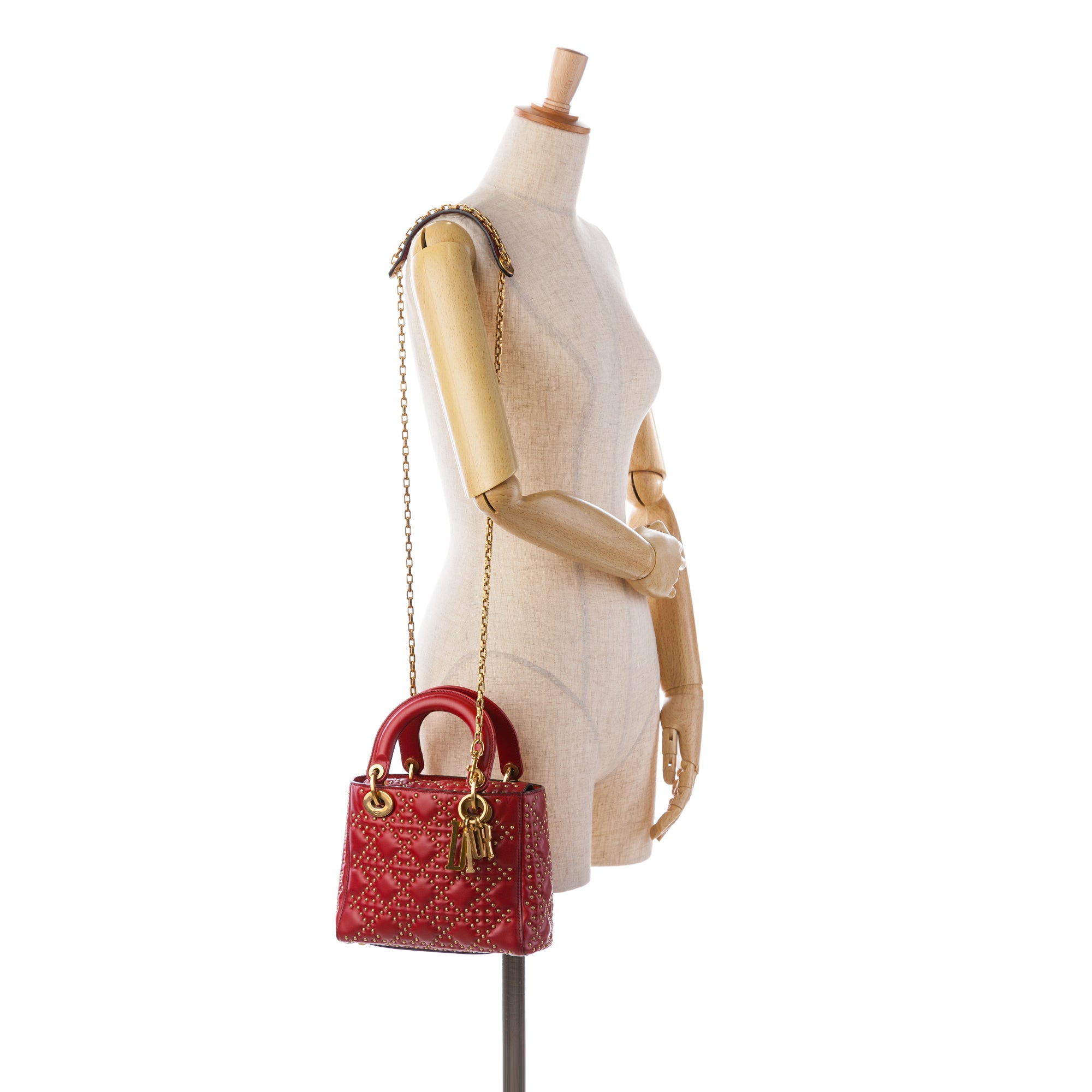 Dior Small Lambskin Cannage Studded Supple Lady Dior - image 12