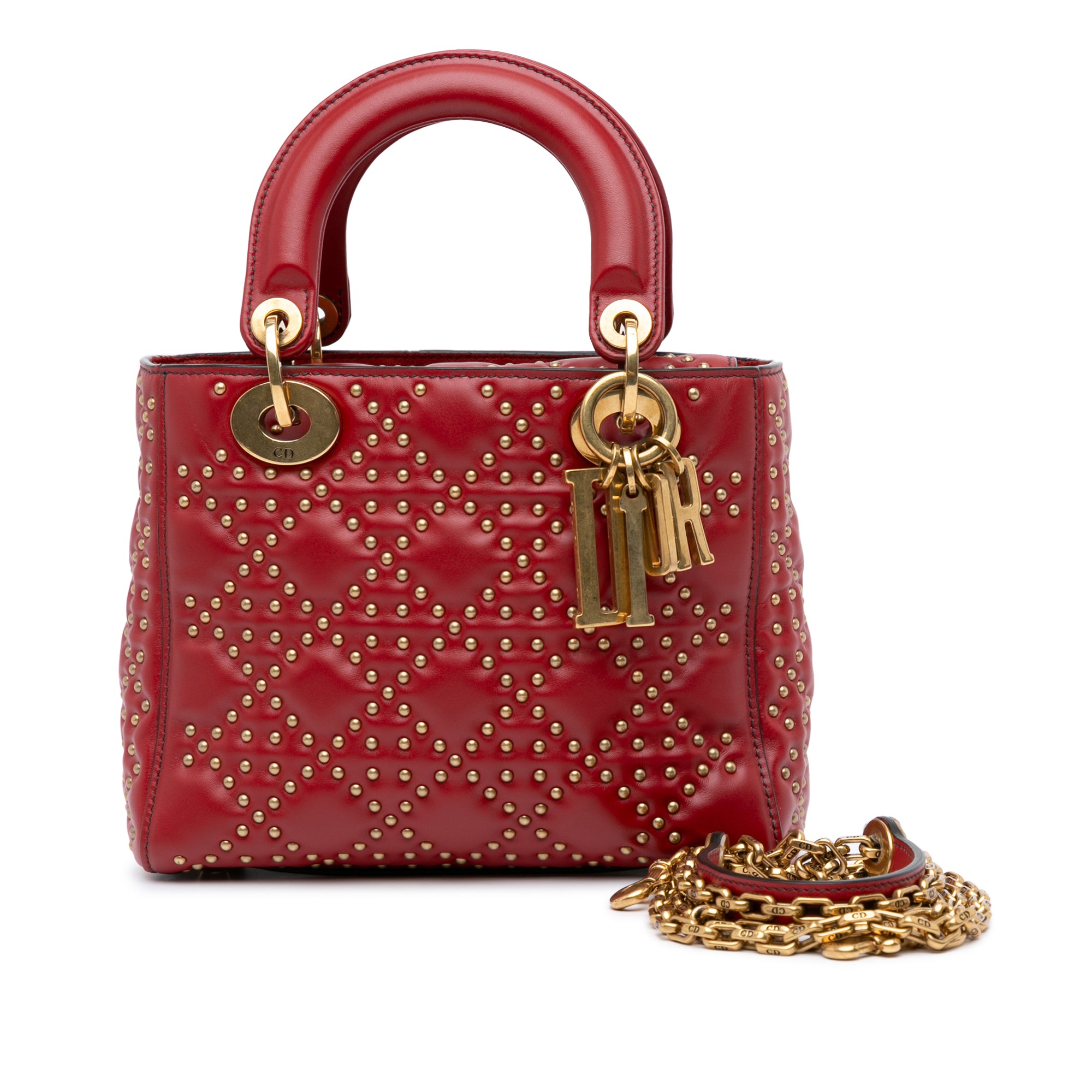 Dior Small Lambskin Cannage Studded Supple Lady Dior - image 13