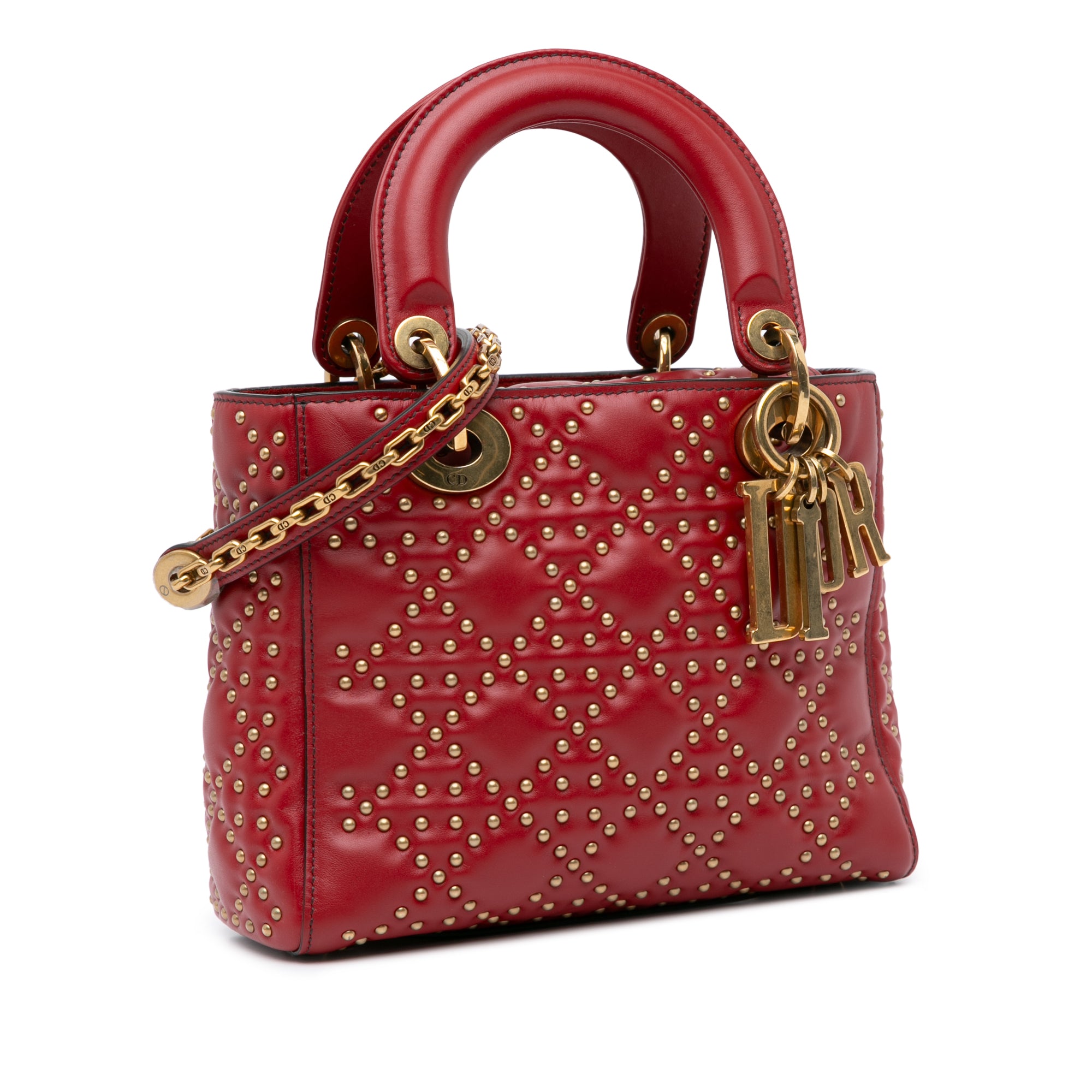 Dior Small Lambskin Cannage Studded Supple Lady Dior - image 2