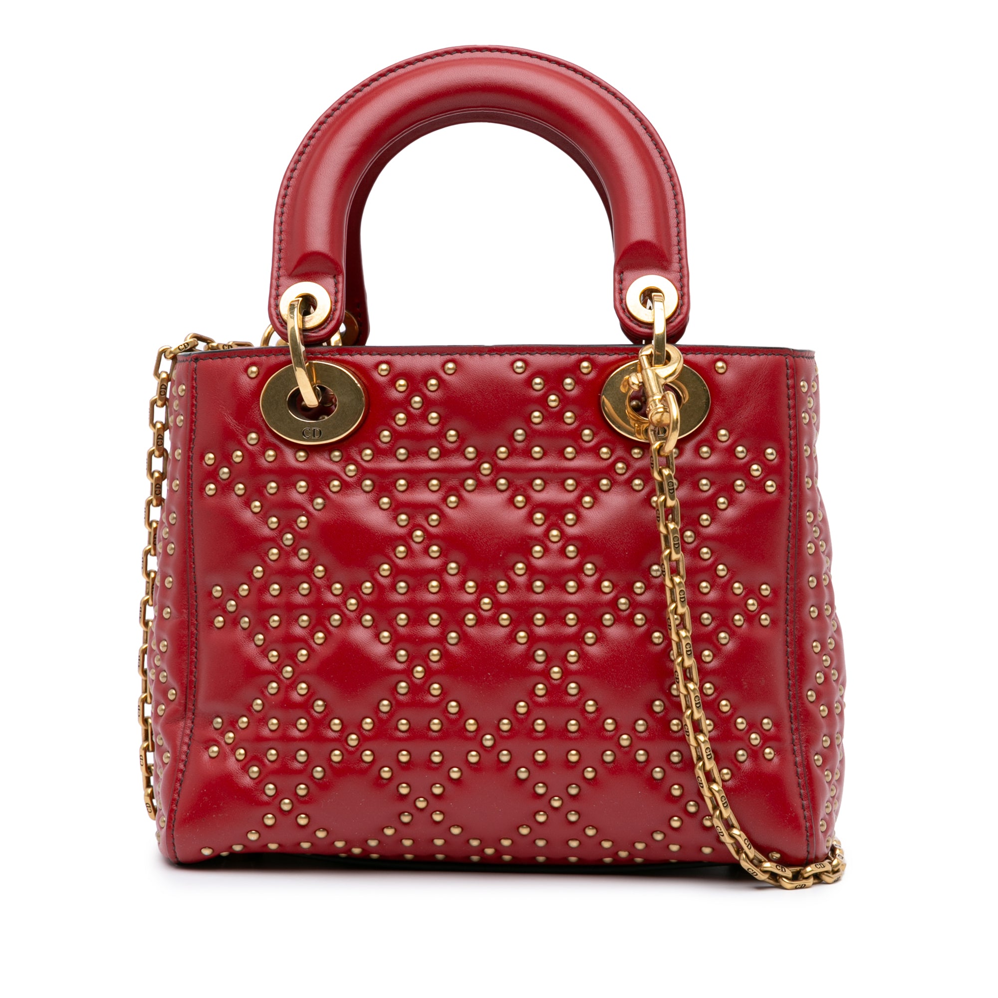 Dior Small Lambskin Cannage Studded Supple Lady Dior - image 3