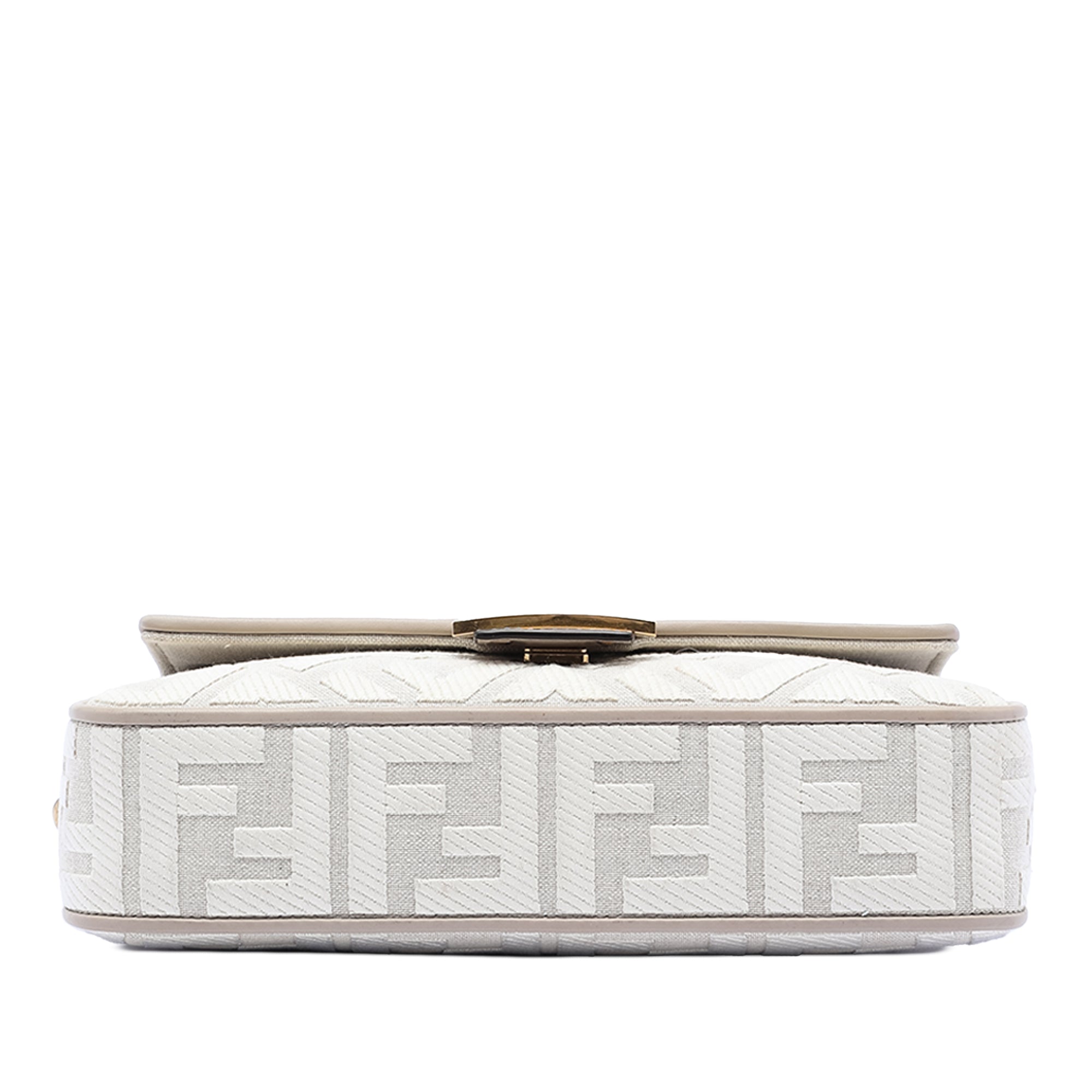 Fendi Zucca Embroidered Canvas Baguette Satchel - image 3
