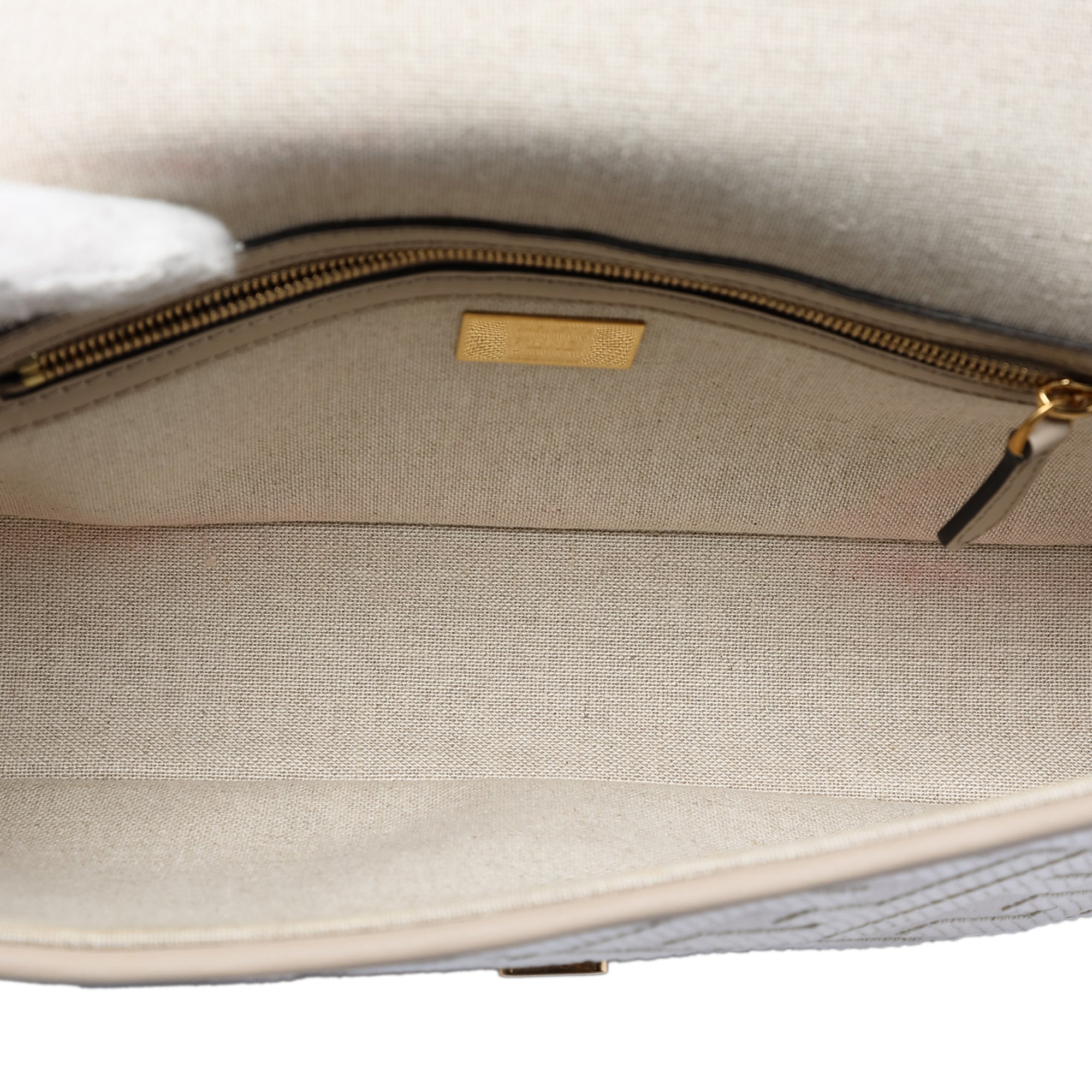 Fendi Zucca Embroidered Canvas Baguette Satchel - image 4