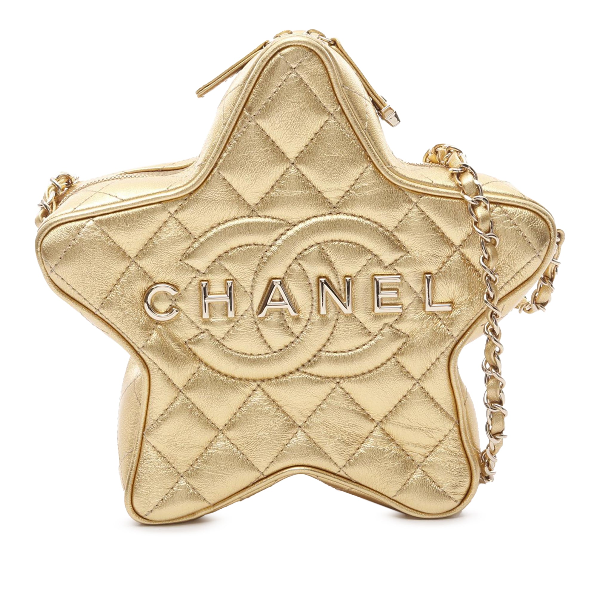 Chanel Quilted Lambskin Walk Of Fame Star Crossbody - image 1