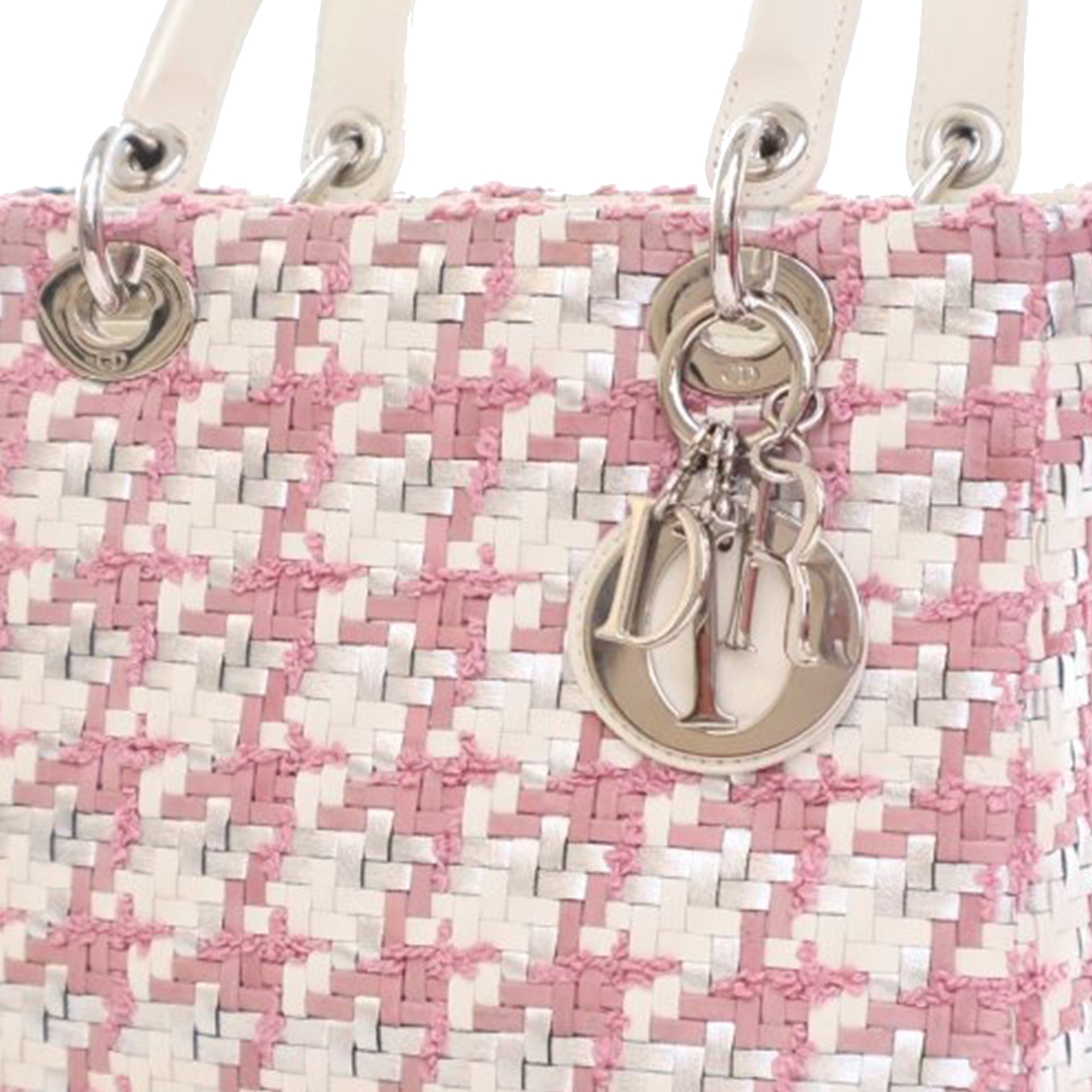 Dior Medium Lambskin And Tweed Lady Dior - image 11