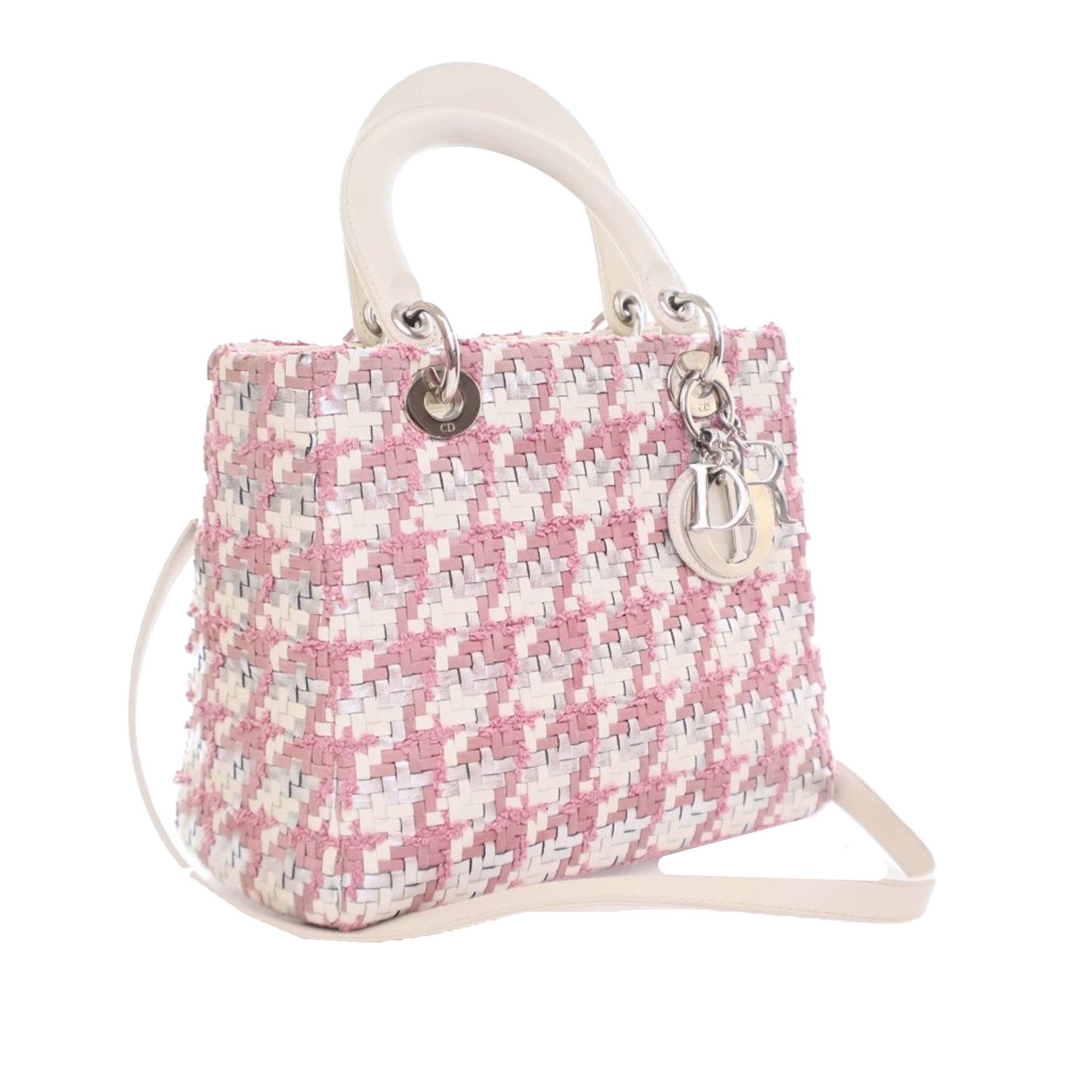 Dior Medium Lambskin And Tweed Lady Dior - image 2