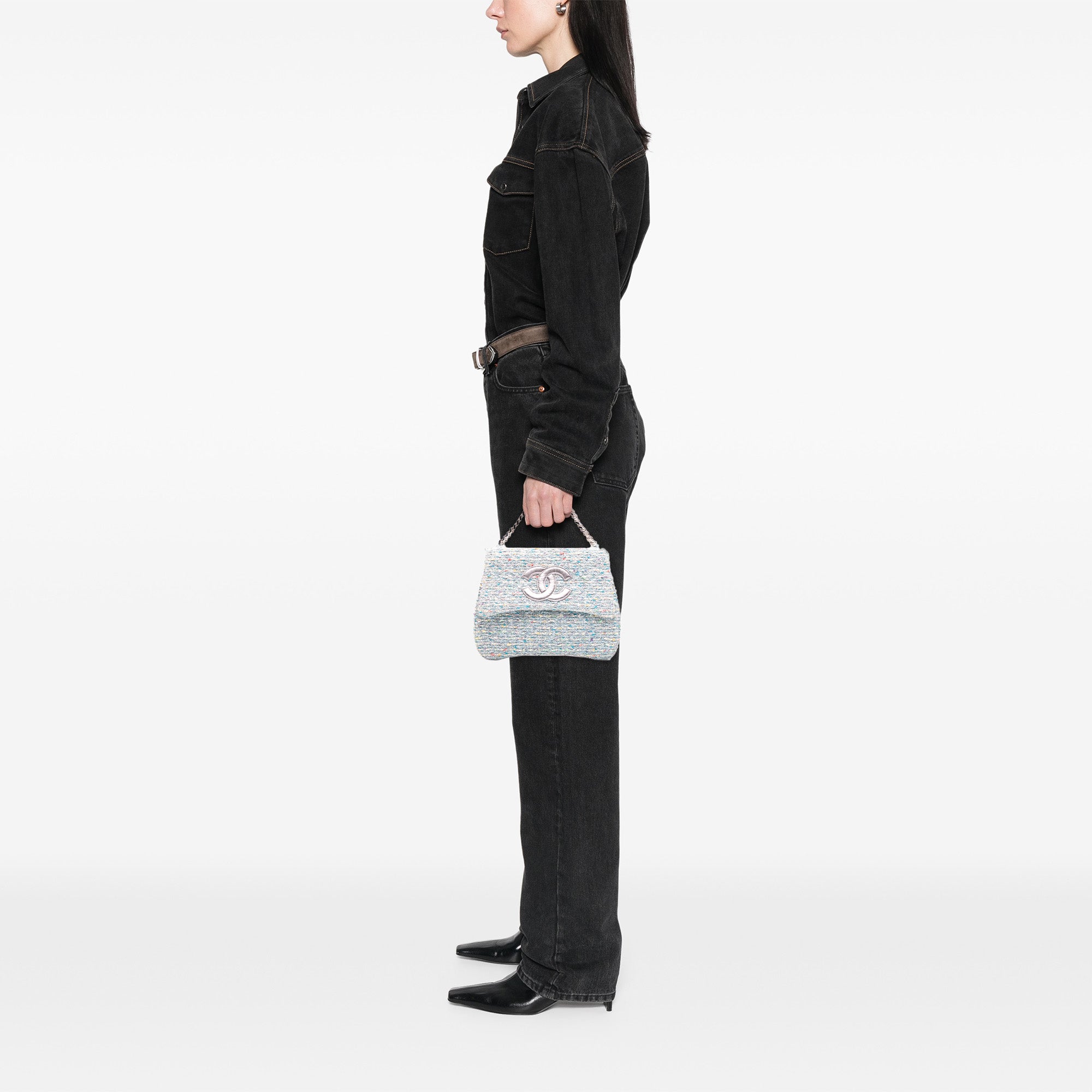 Chanel CC Confetti Tweed Flap - image 10