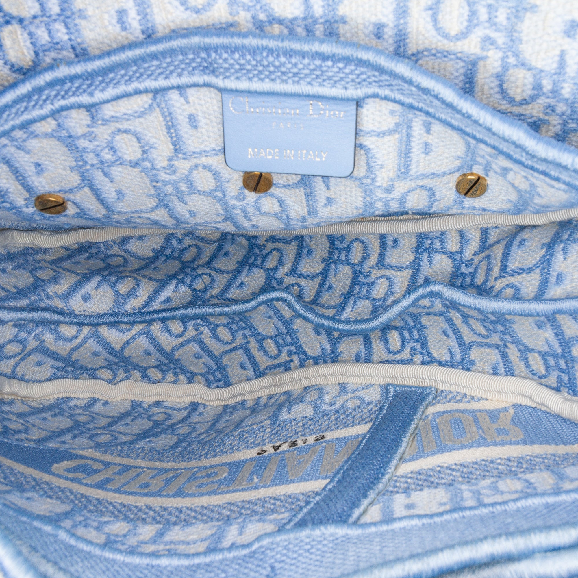 Dior Oblique Canvas Embroidered Saddle Bag - image 4