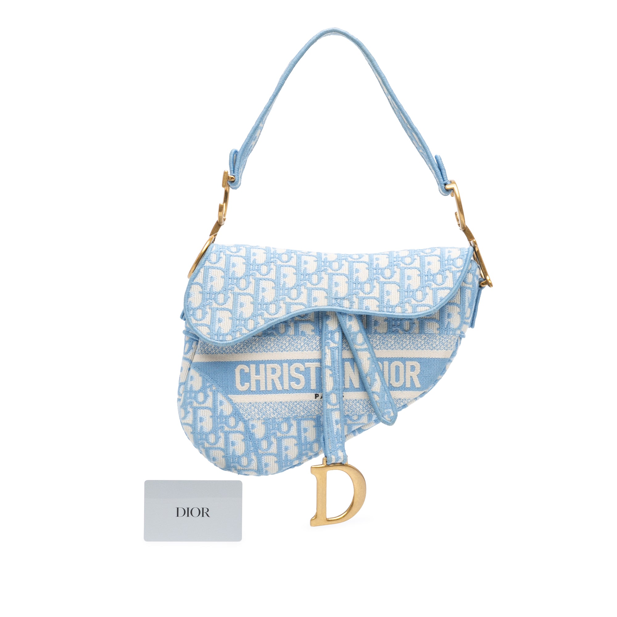 Dior Oblique Canvas Embroidered Saddle Bag - image 8