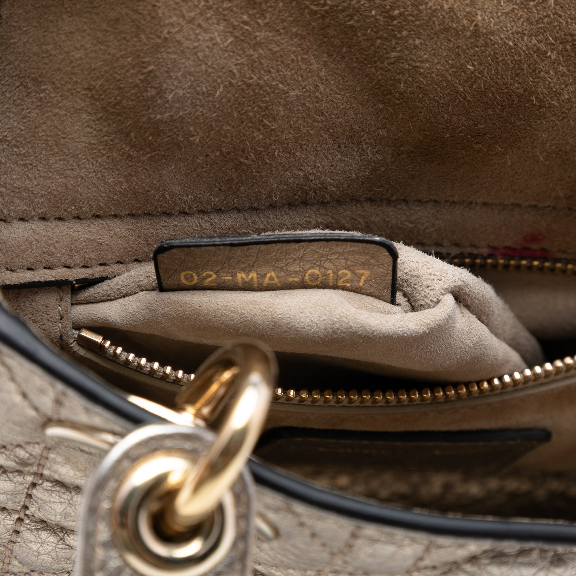 Dior Mini Metallic Calfskin Cannage Supple Lady Dior - image 5