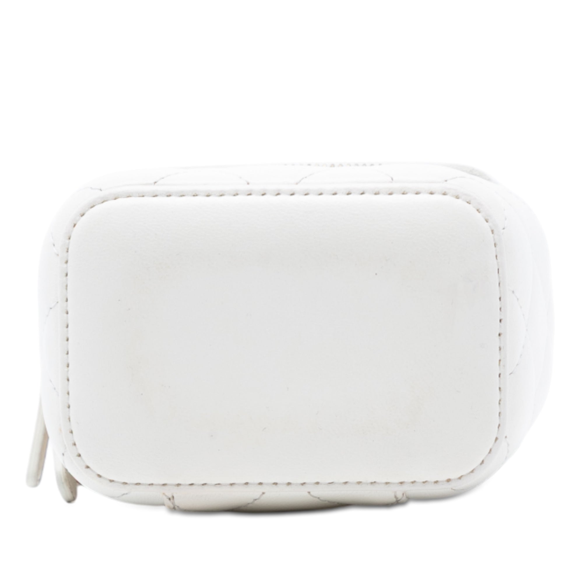 Chanel Mini Quilted Lambskin Camellia Bow Vanity Case with Chain - image 3