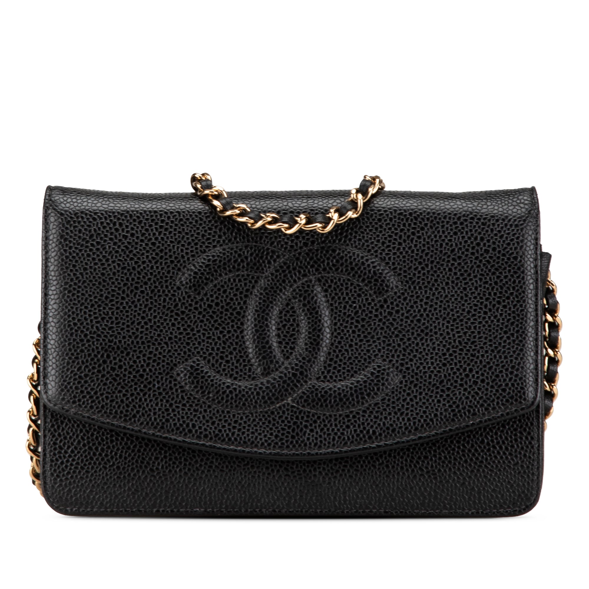 Chanel CC Caviar Wallet on Chain - image 1