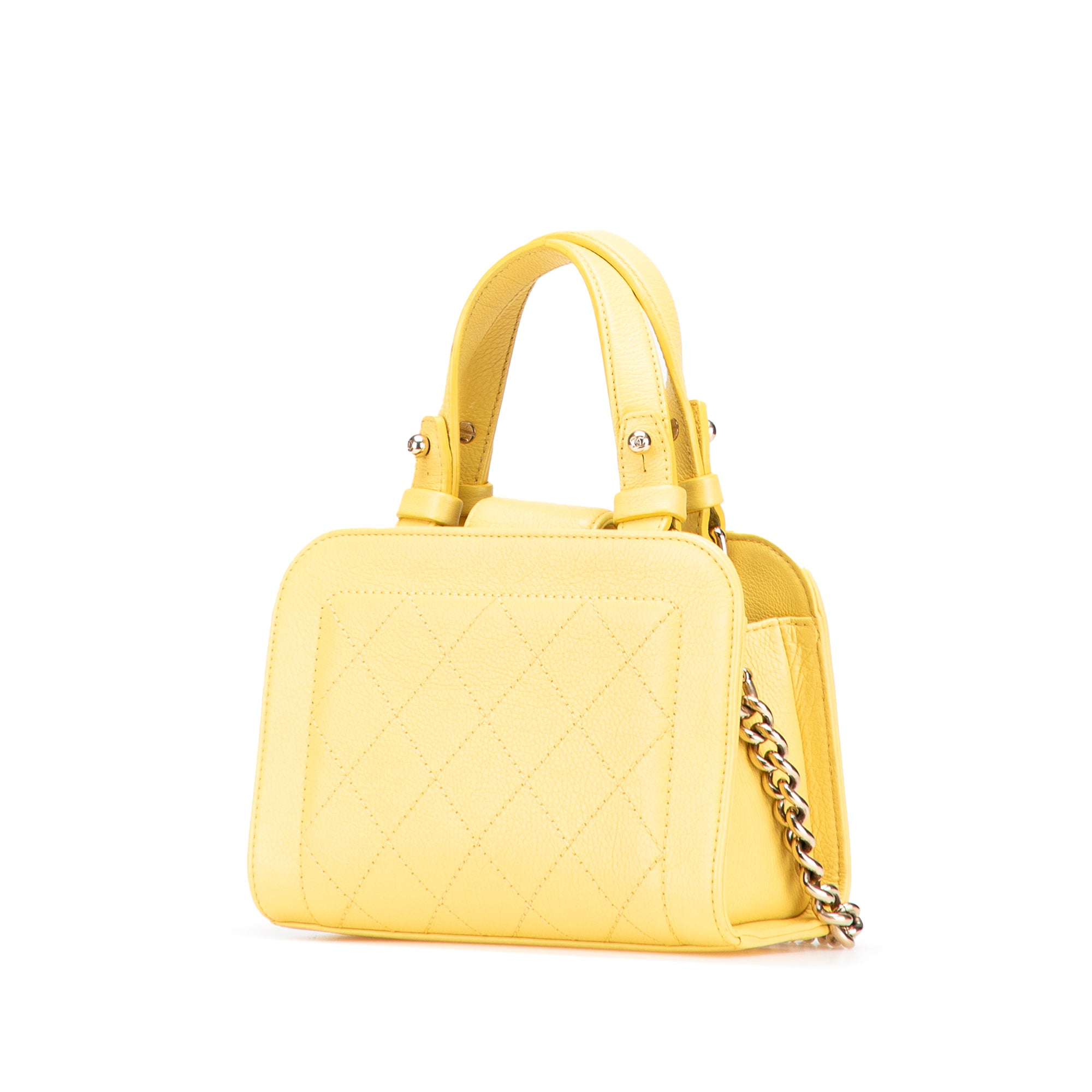 Chanel Mini Calfskin Label Click Shopping Tote - image 2
