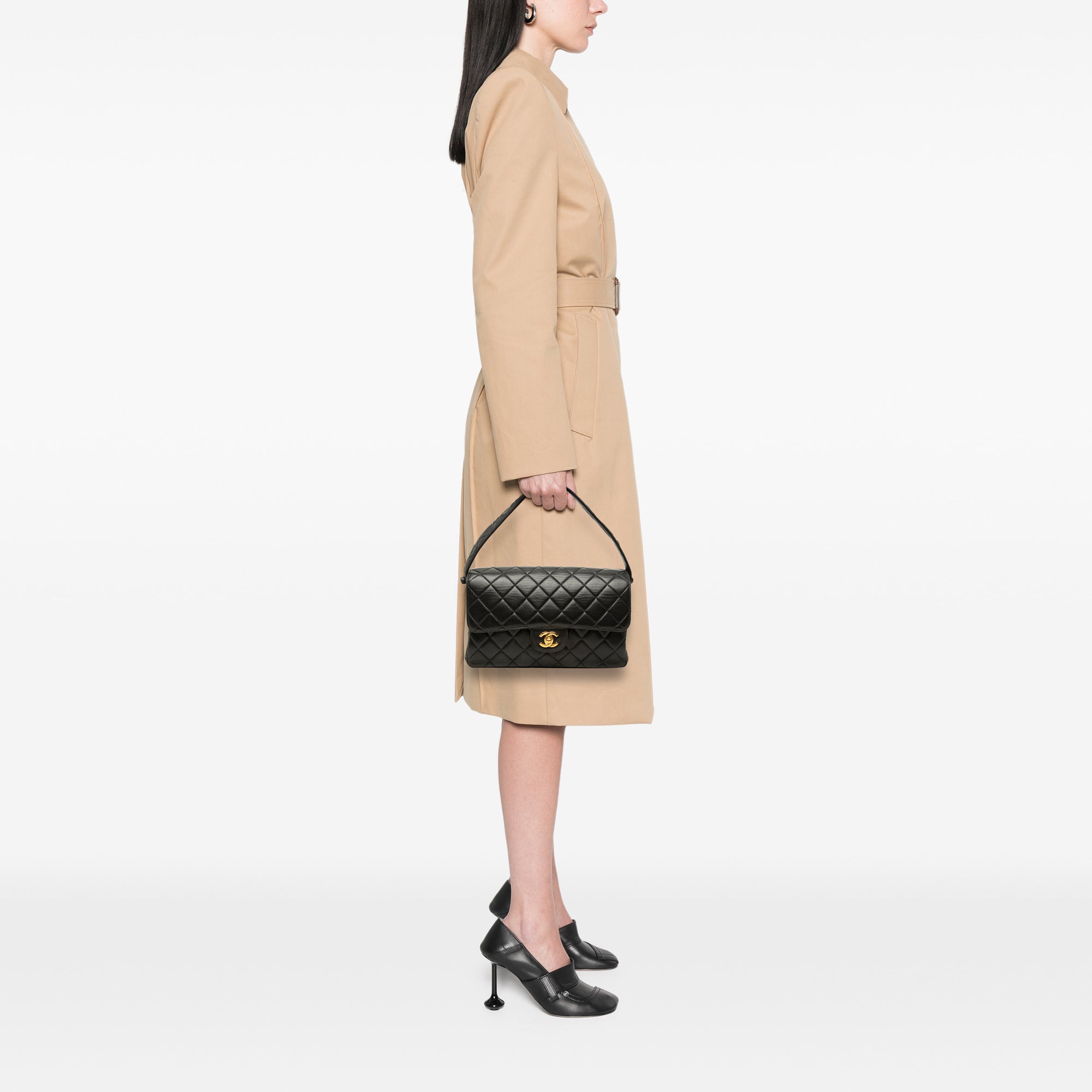 Chanel CC Quilted Lambskin Double Sided Flap - image 6