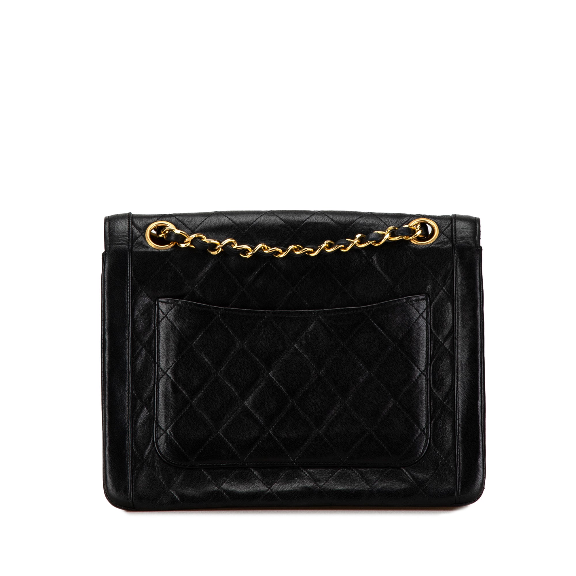 Chanel CC Quilted Lambskin Diana Single Flap - image 3
