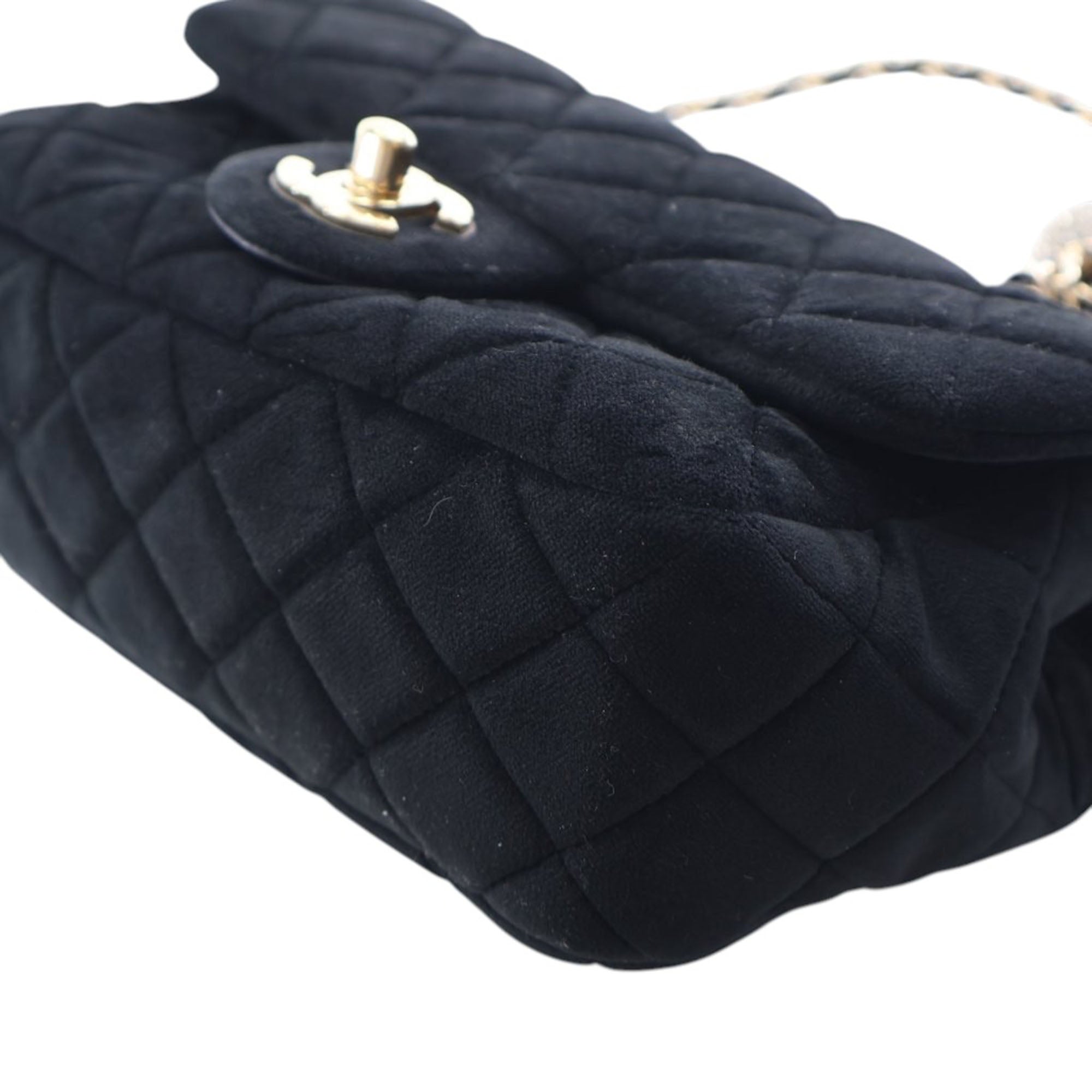 Chanel Mini Rectangular Classic Velvet Pearl Crush Single Flap - image 12