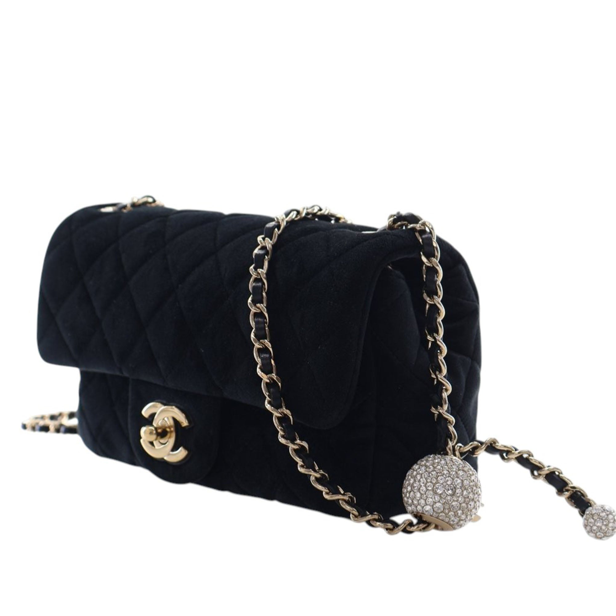 Chanel Mini Rectangular Classic Velvet Pearl Crush Single Flap - image 7