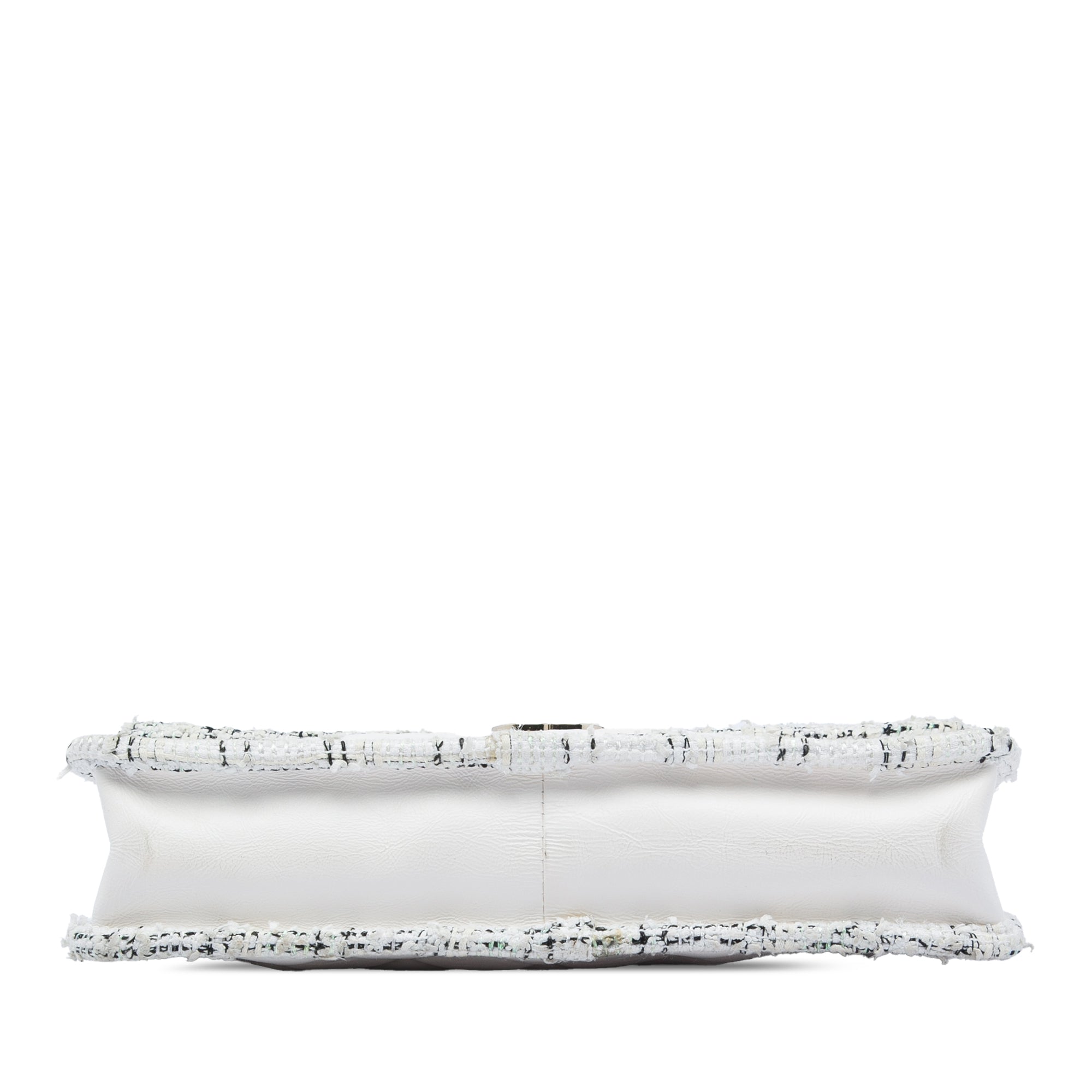 Chanel CC Tweed Trimmed Quilted Aged Calfskin Cutout Handle Bag - image 3