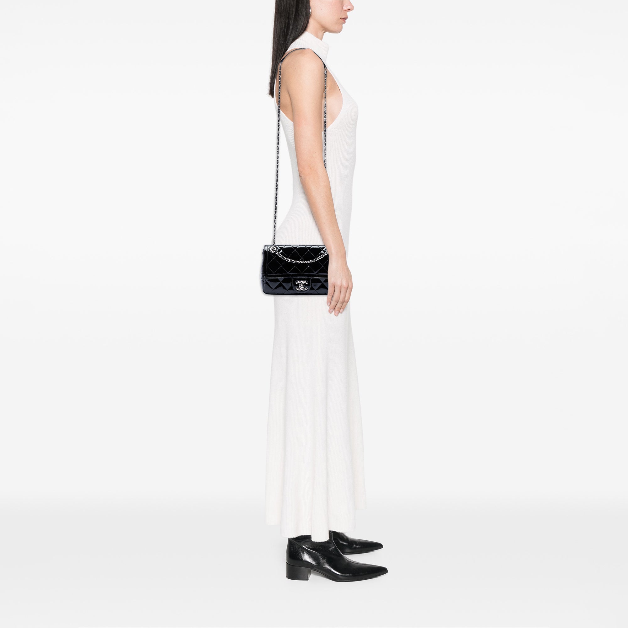 Chanel Small Quilted Patent Coco Shine Flap - image 7