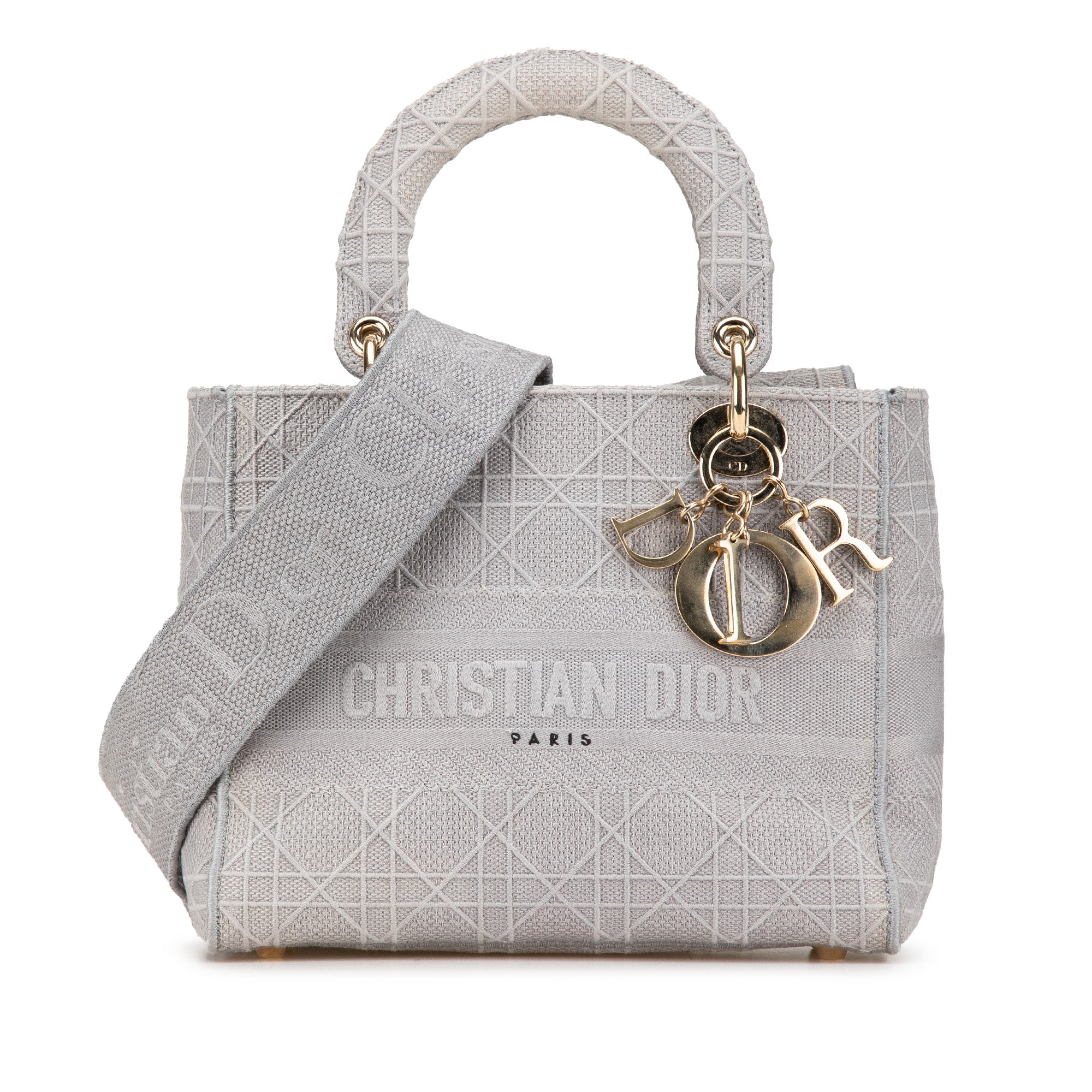 Dior Medium Embroidered Canvas Cannage Lady D Lite - image 1