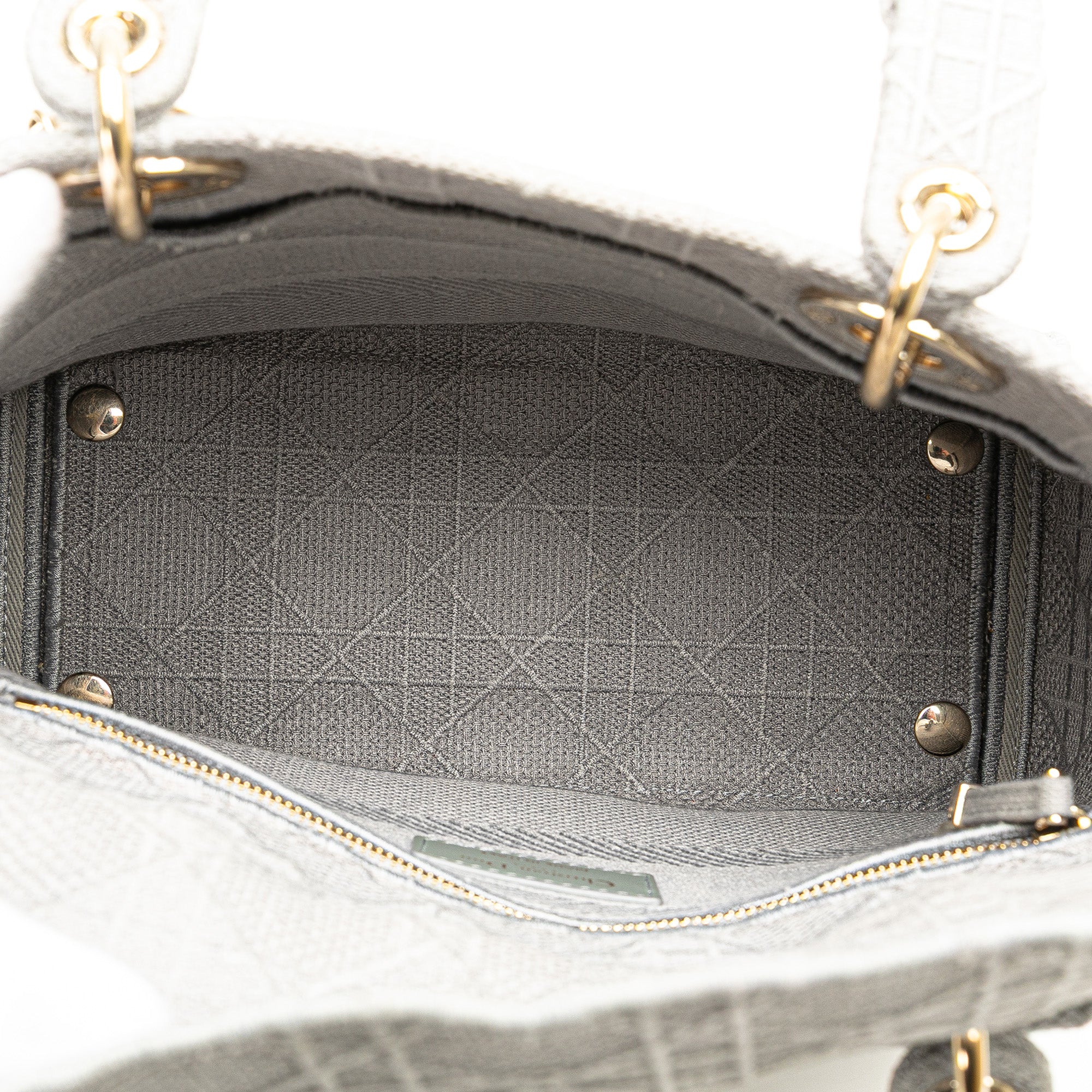 Dior Medium Embroidered Canvas Cannage Lady D Lite - image 4