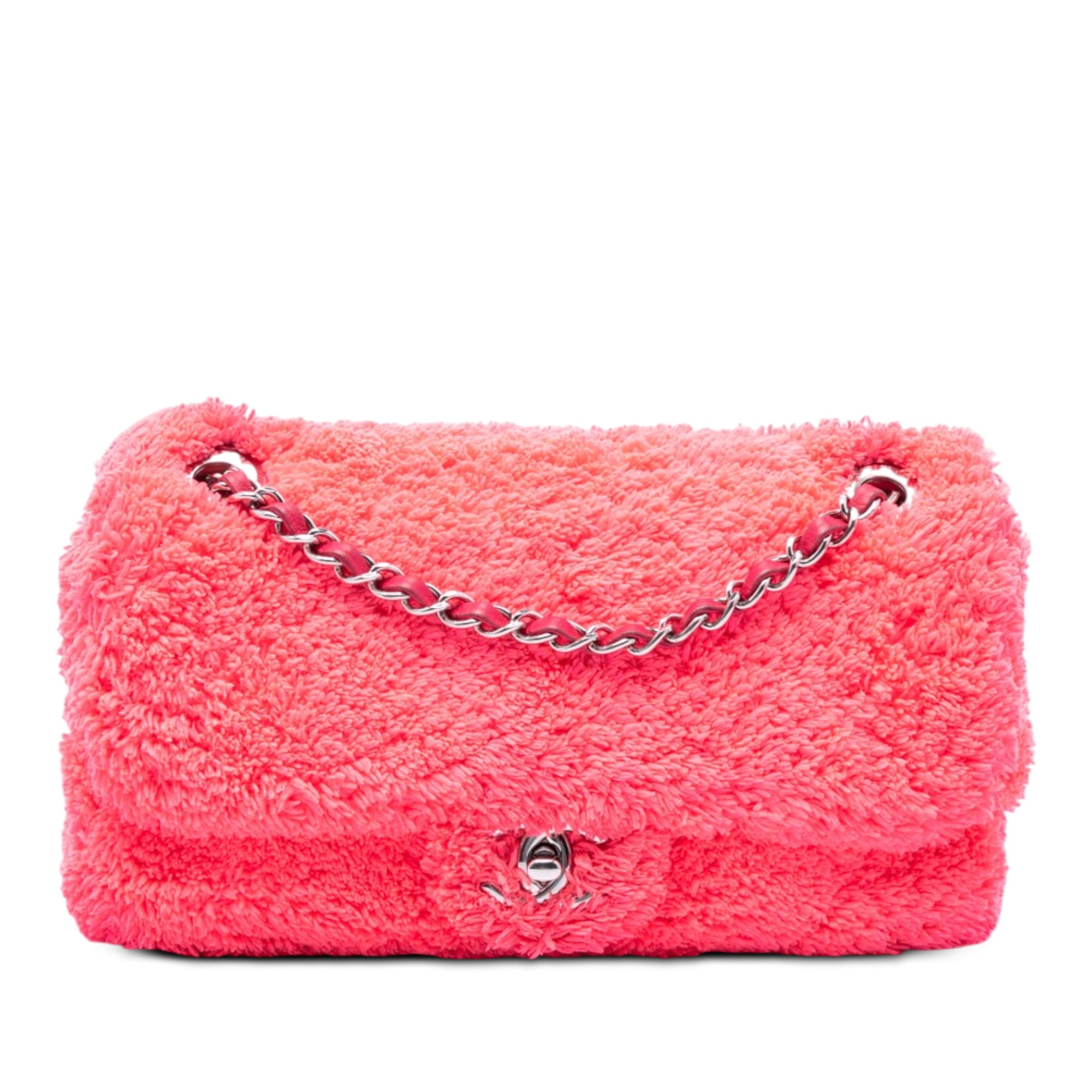 Chanel Medium Quilted Terry Cloth Coco Beach Flap - image 1