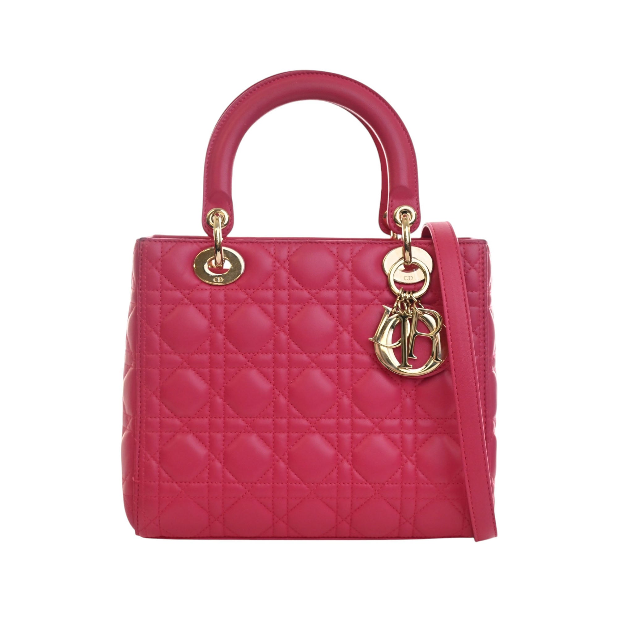 Dior Medium Lambskin Cannage Lady Dior - image 1