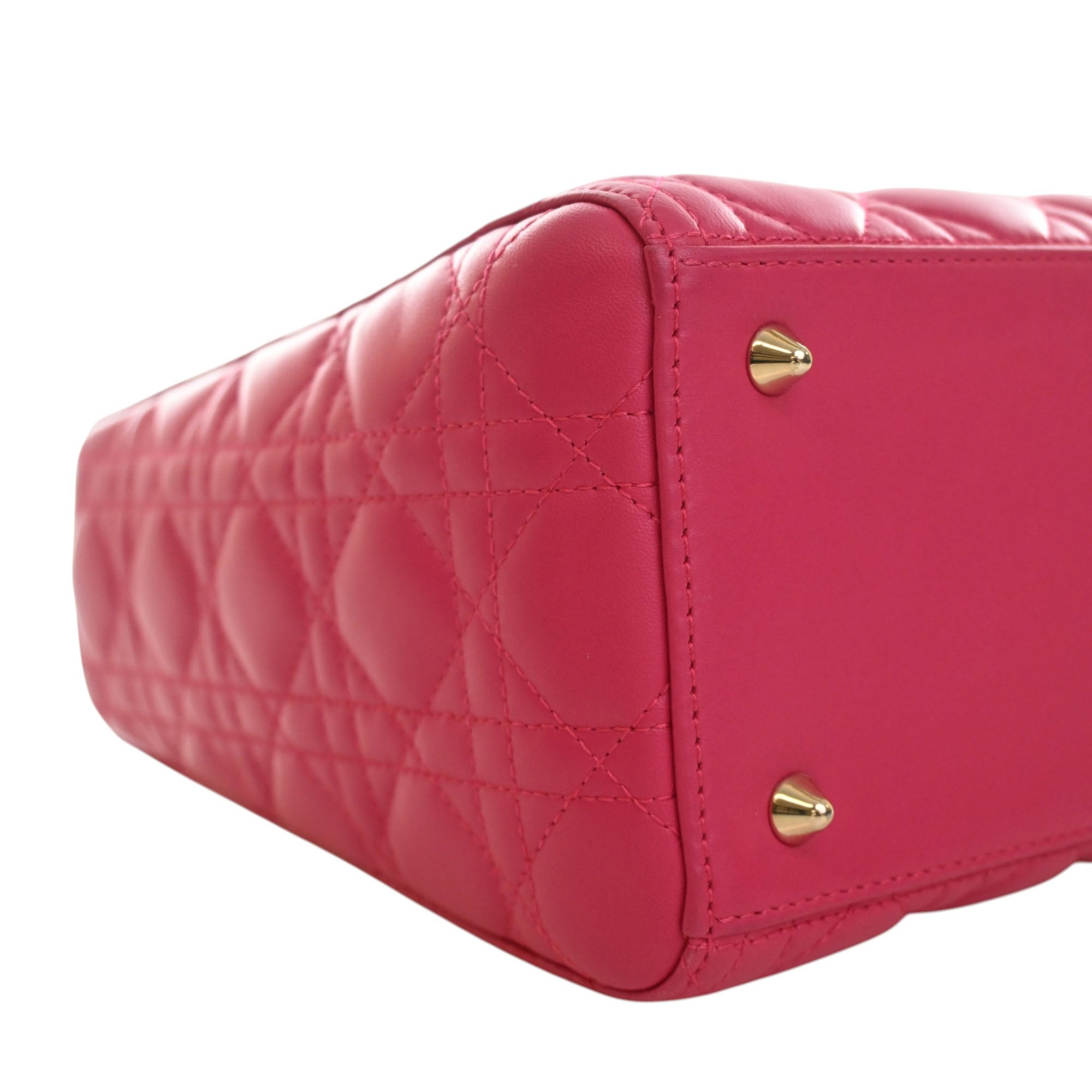 Dior Medium Lambskin Cannage Lady Dior - image 11