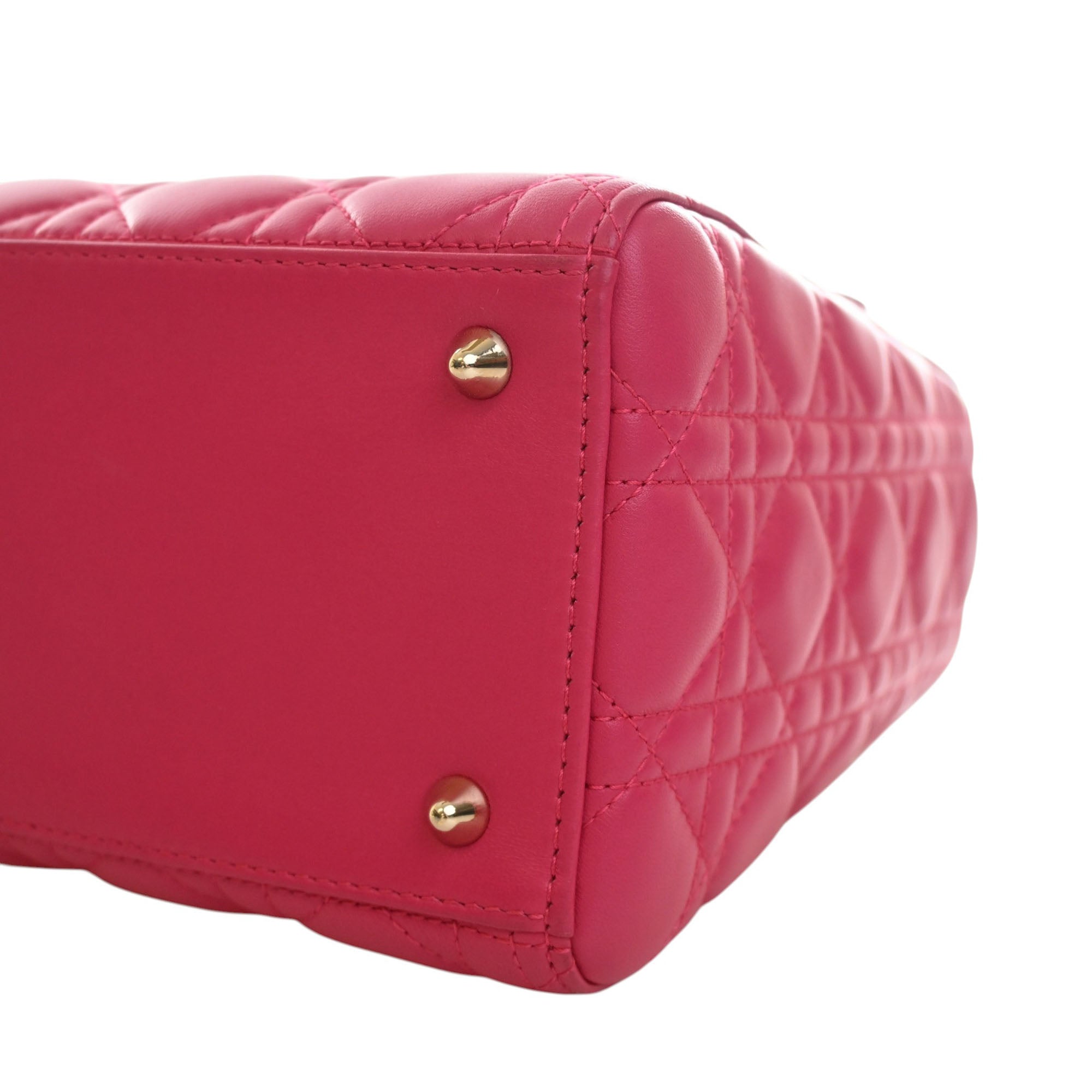 Dior Medium Lambskin Cannage Lady Dior - image 12