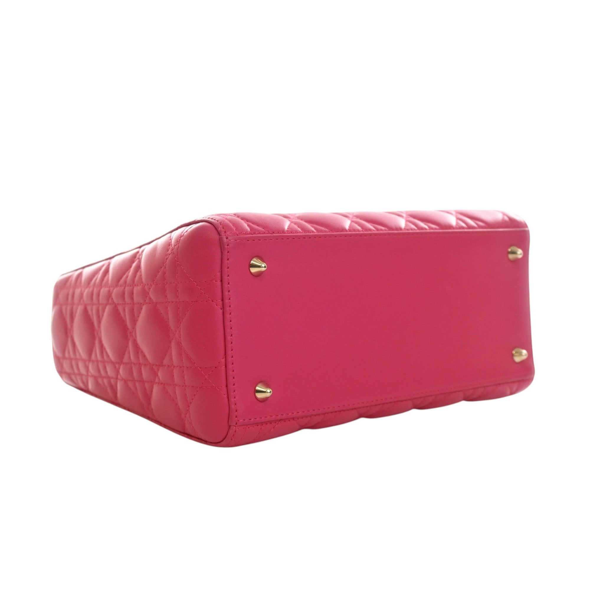 Dior Medium Lambskin Cannage Lady Dior - image 13