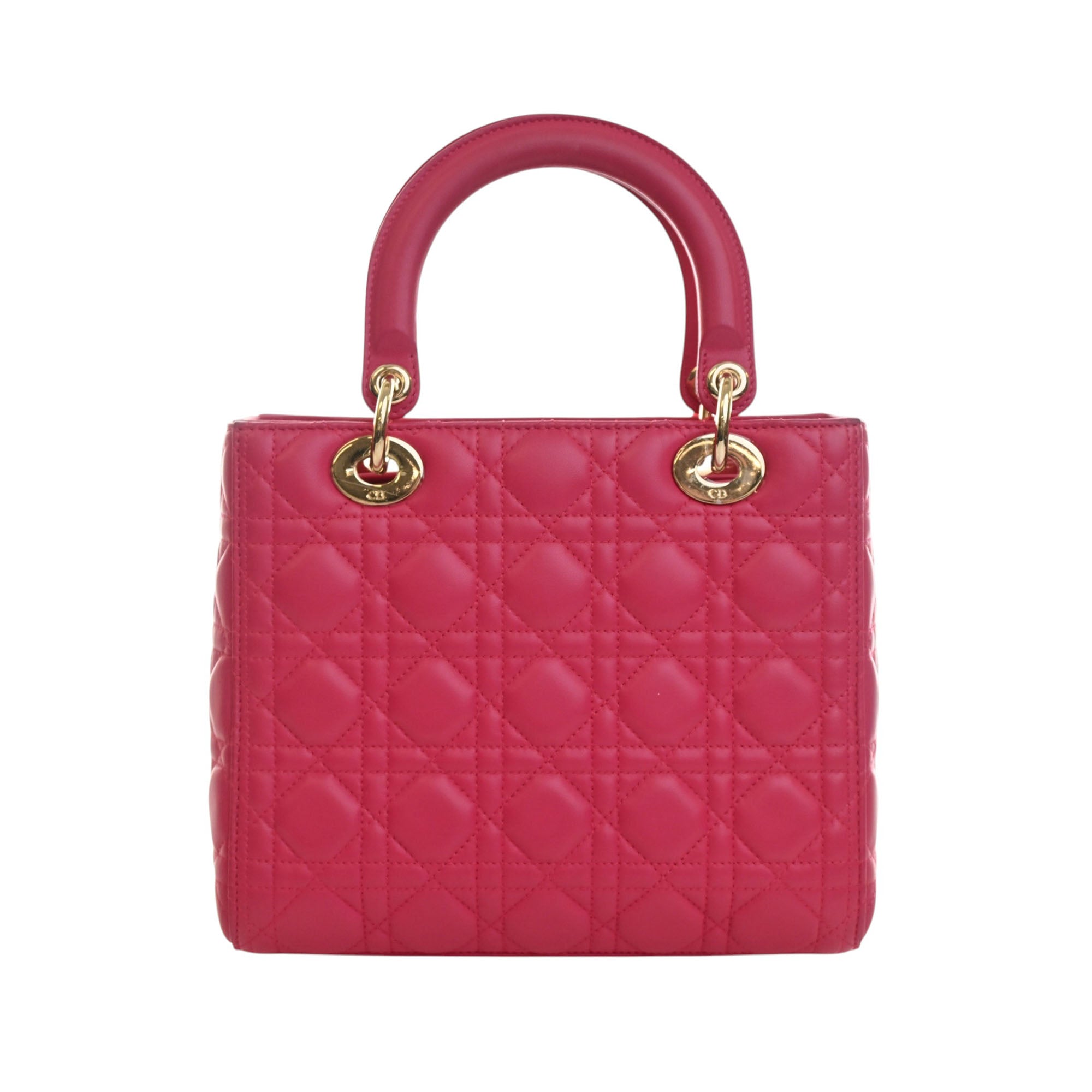 Dior Medium Lambskin Cannage Lady Dior - image 2
