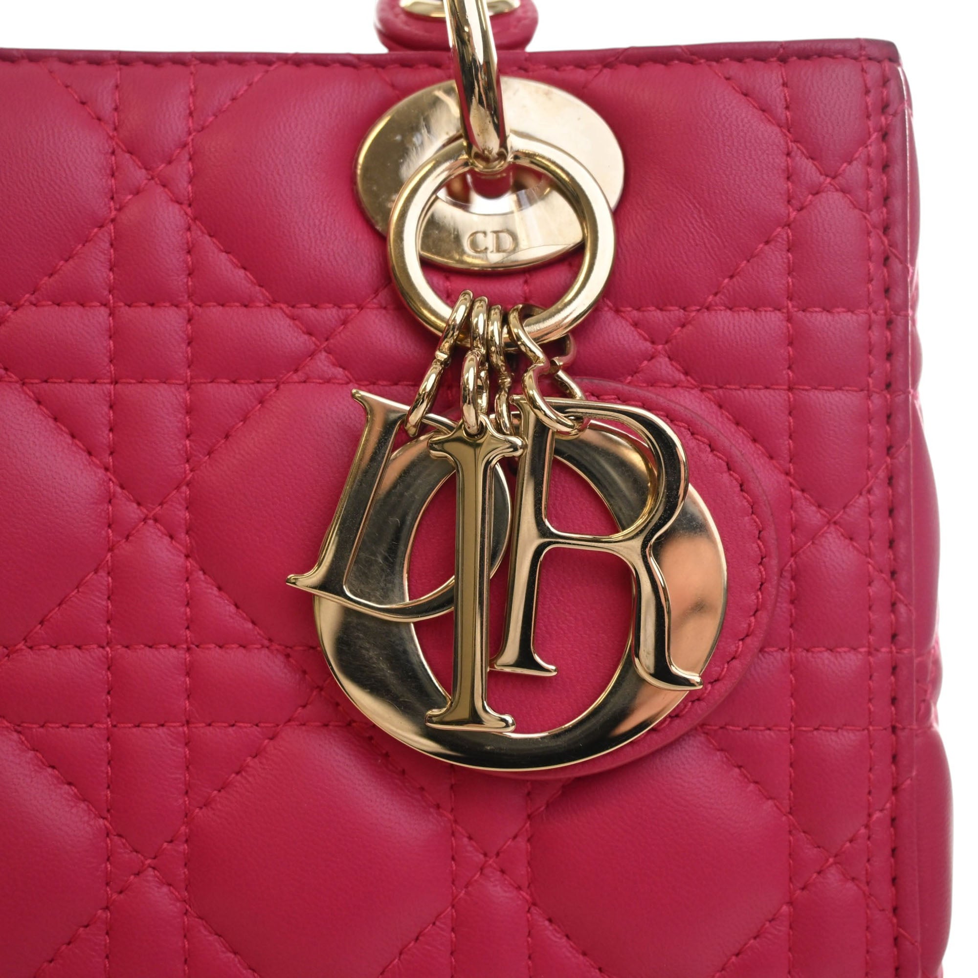 Dior Medium Lambskin Cannage Lady Dior - image 5