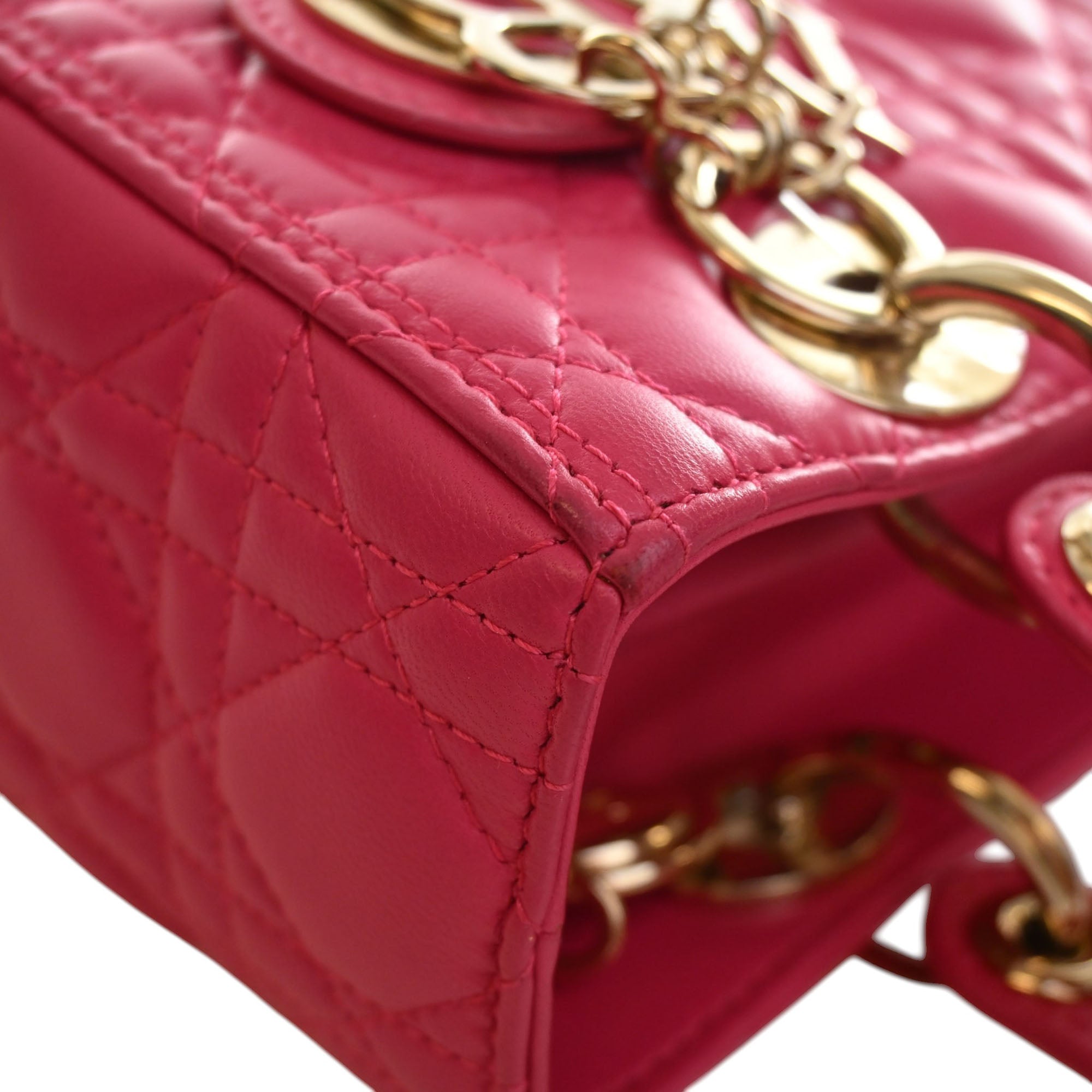 Dior Medium Lambskin Cannage Lady Dior - image 6